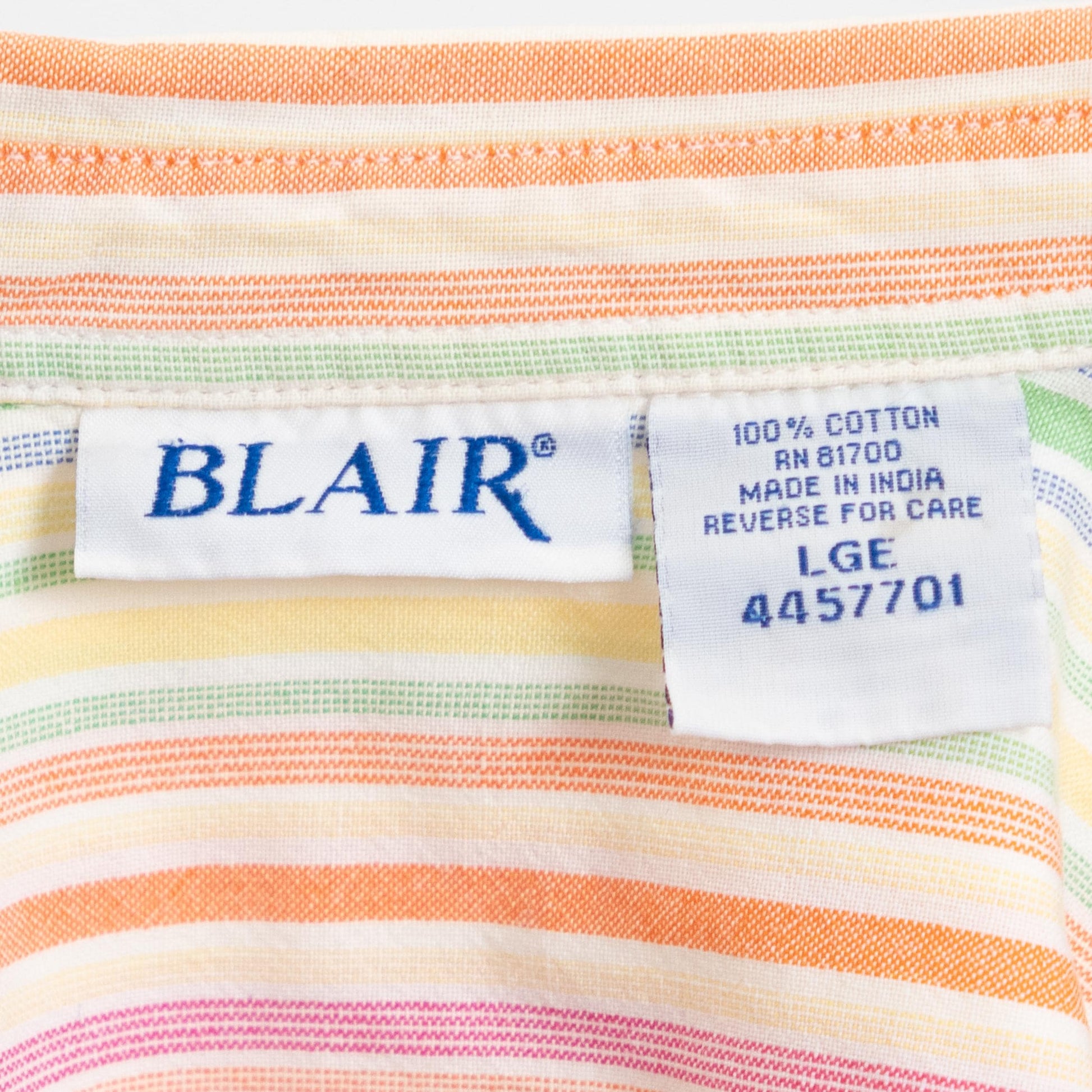 Vintage 90s Rainbow Striped Button Up Shirt - Large