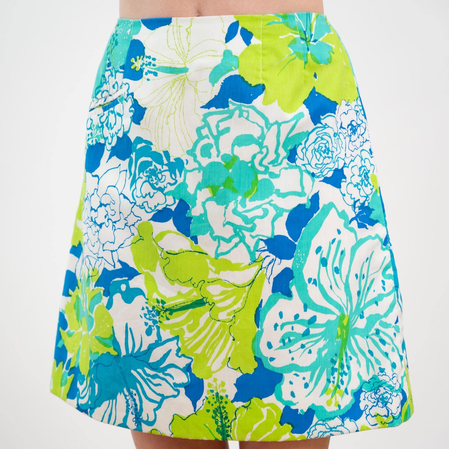 Vintage 70s Lilly Pulitzer Floral Mini Skirt - Small, 27" Waist