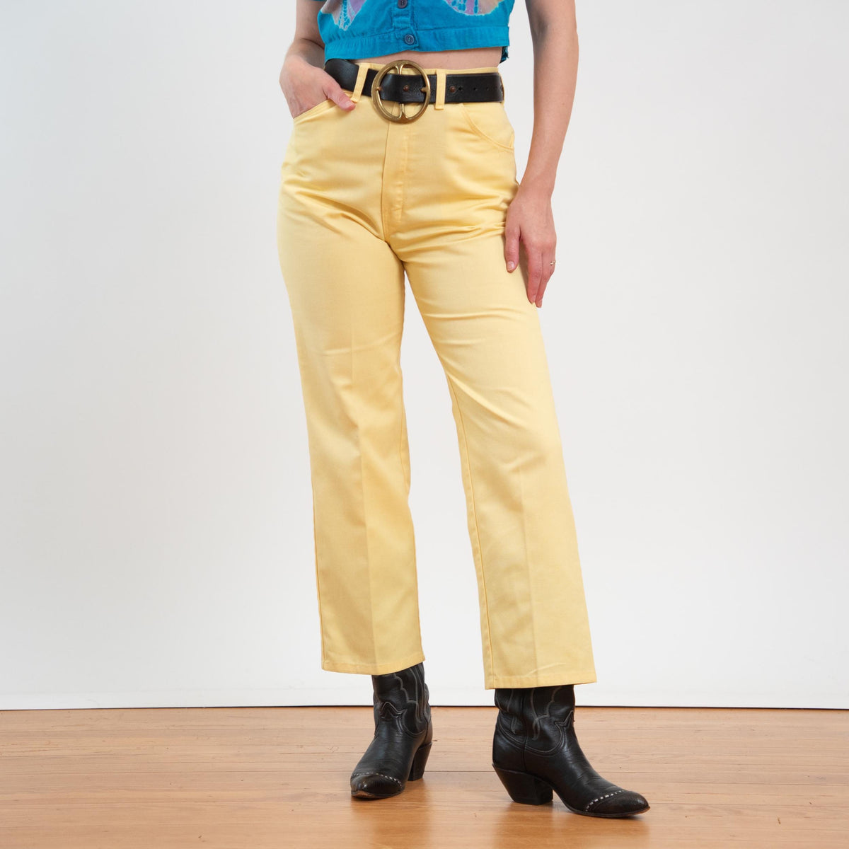 Vintage 70s Big Yank Butter Yellow Carpenter Pants - Medium, 28" Waist