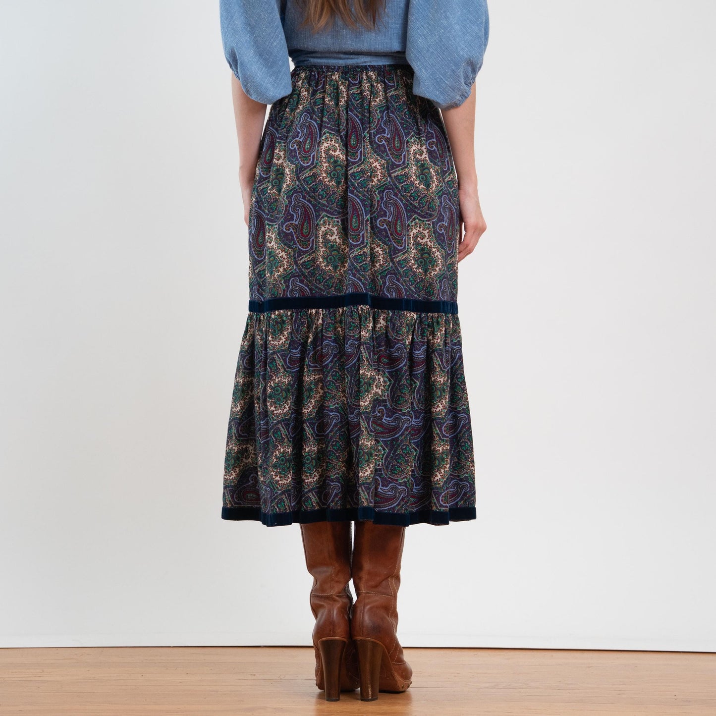 Vintage 70s Yves Saint Laurent Russian Peasant Skirt - Extra Small
