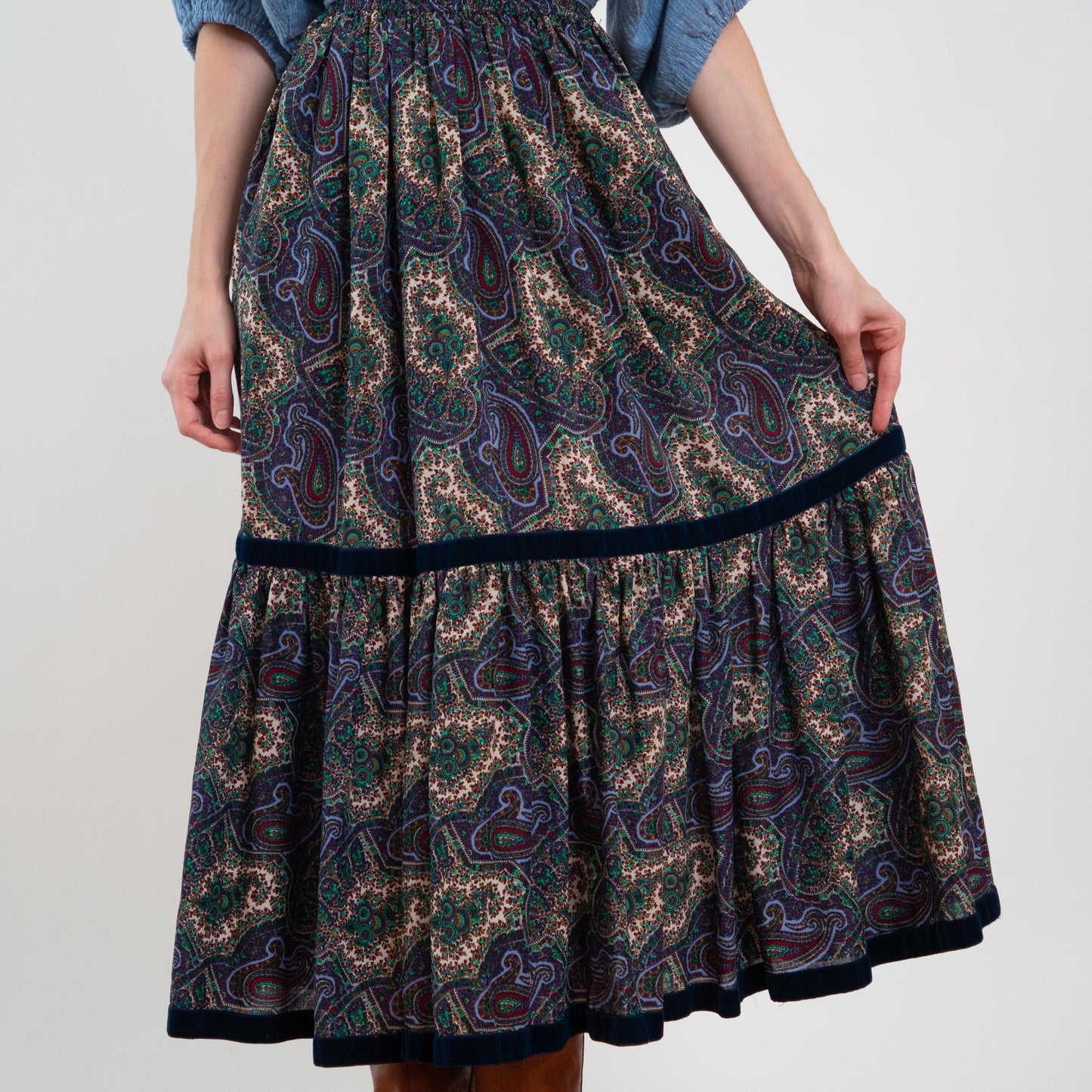 Vintage 70s Yves Saint Laurent Russian Peasant Skirt - Extra Small