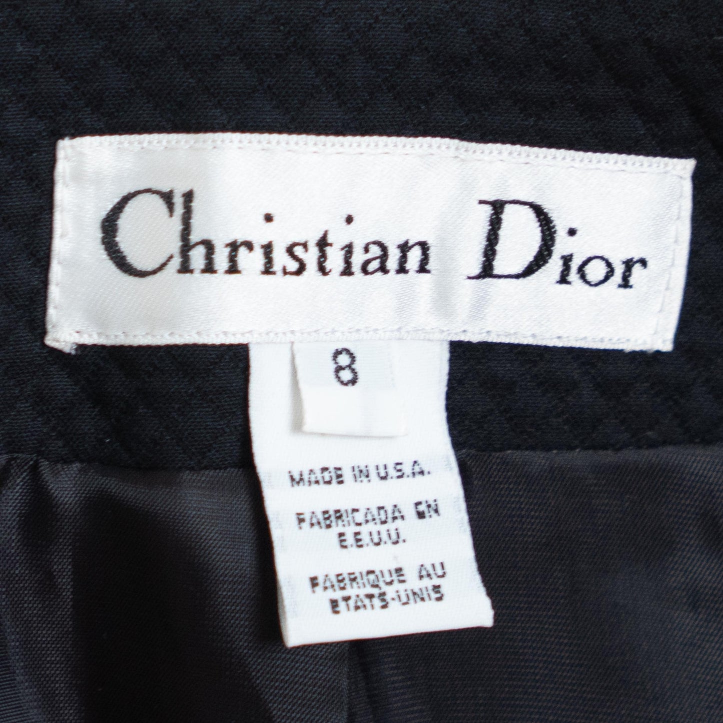 Vintage 90s Christian Dior Black Short Sleeve Blazer Top NWT - Medium