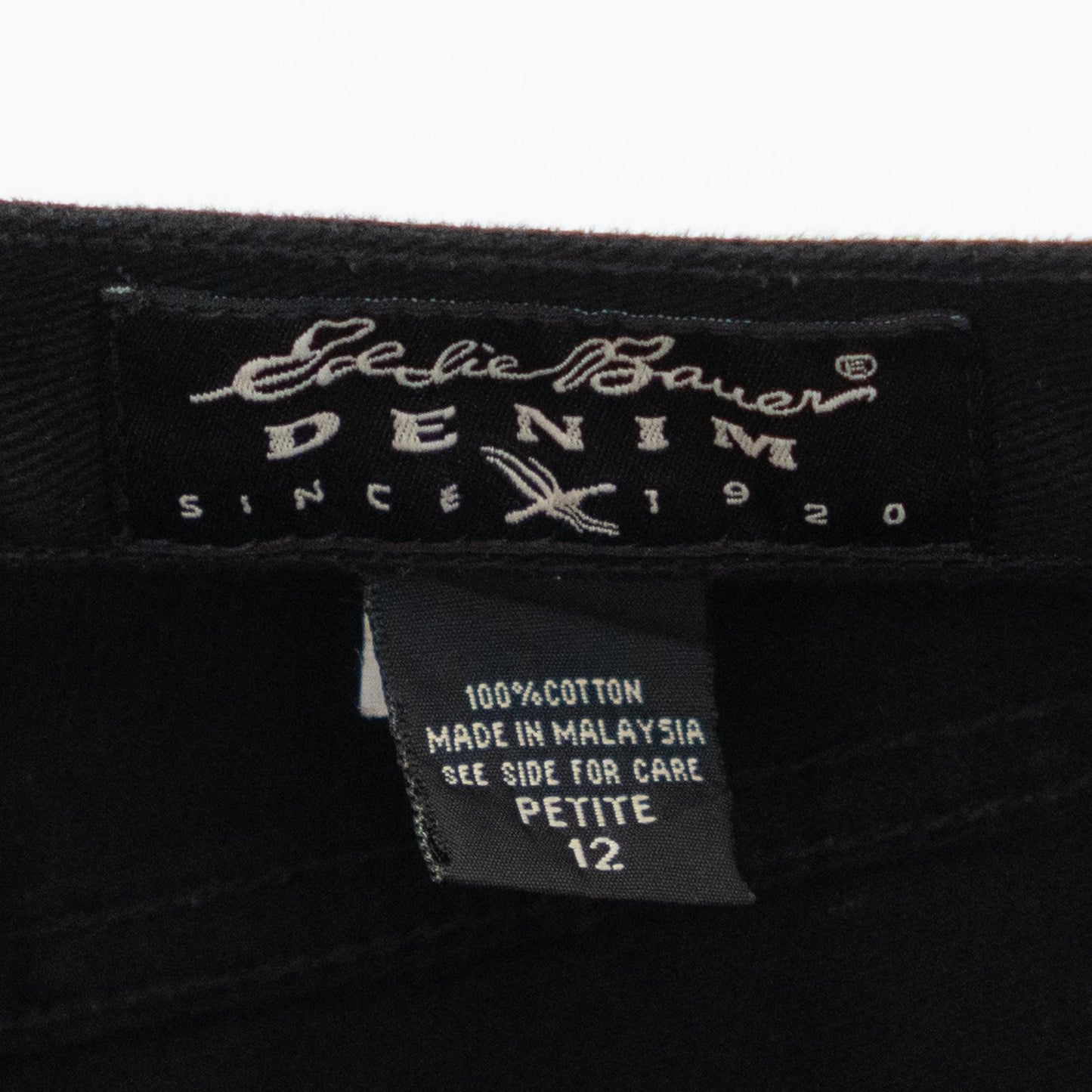 Vintage Y2K Jet Black High Waisted Jeans - Size 12 Petite, 30" Waist