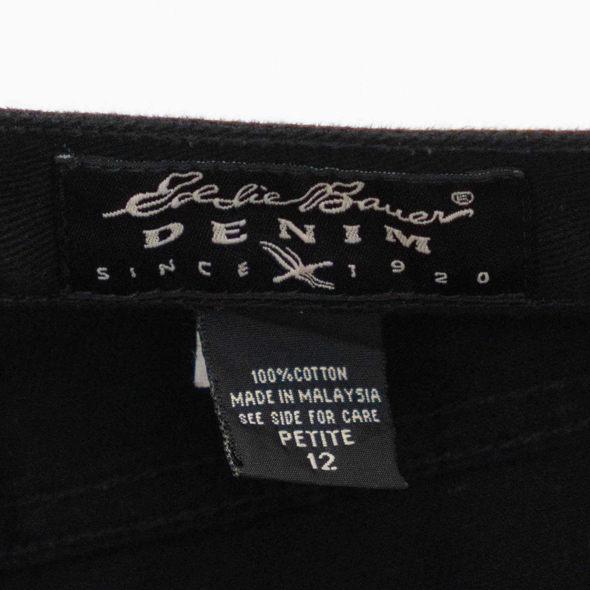 Vintage Y2K Jet Black High Waisted Jeans - Size 12 Petite, 30" Waist