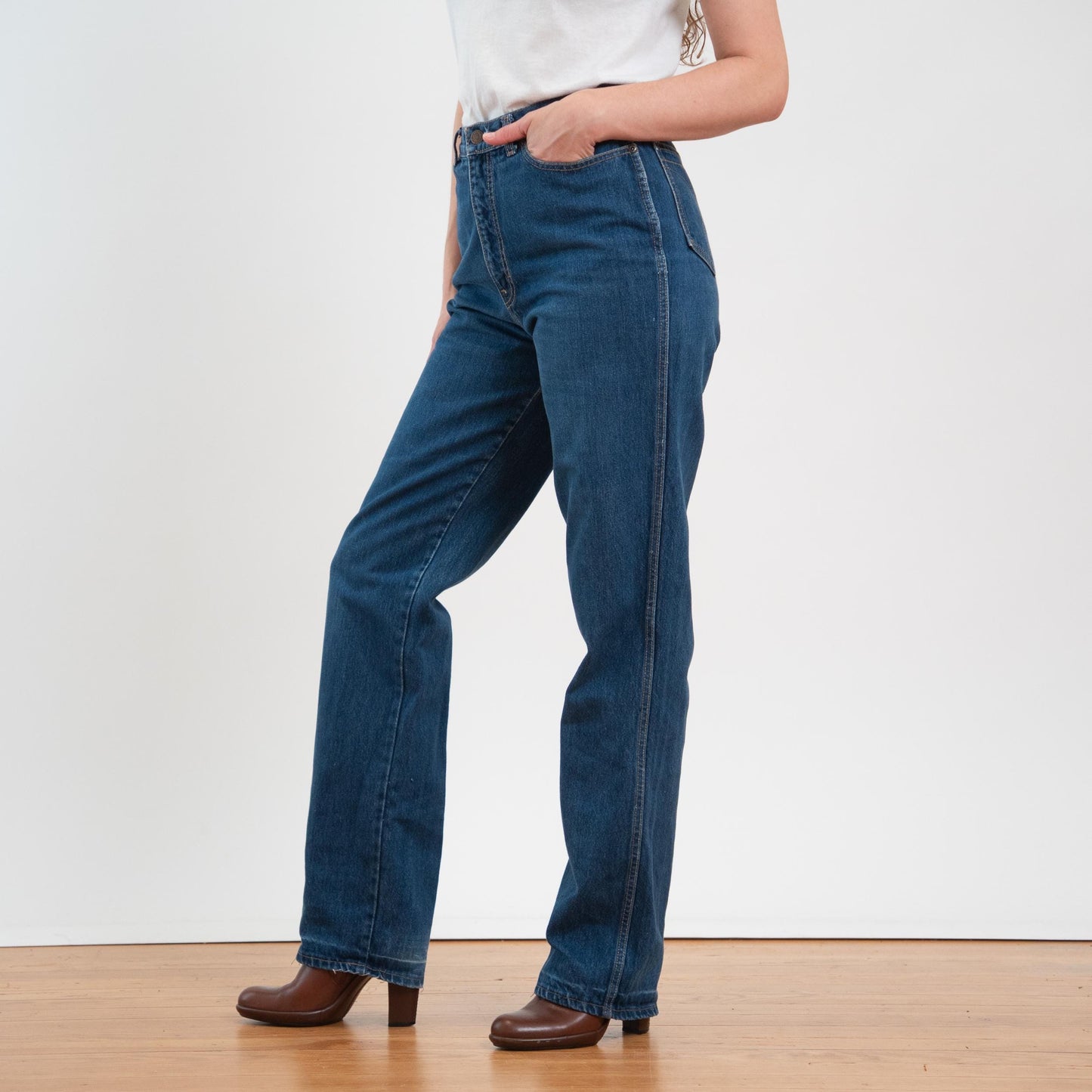 Vintage 70s 80s Calvin Klein Dark Wash Straight Leg Jeans - Medium, 29" Waist