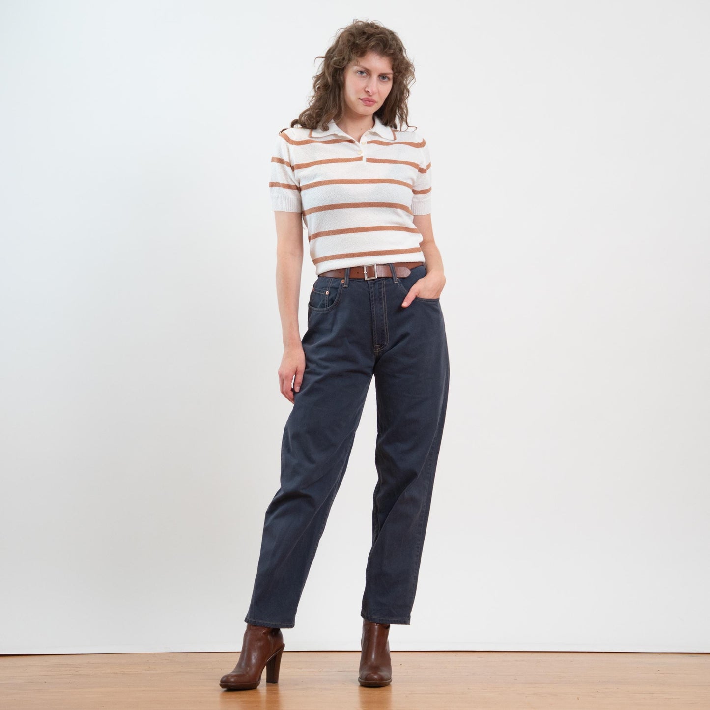 Vintage 90s Lucky Navy Blue Twill Pants – Size 31