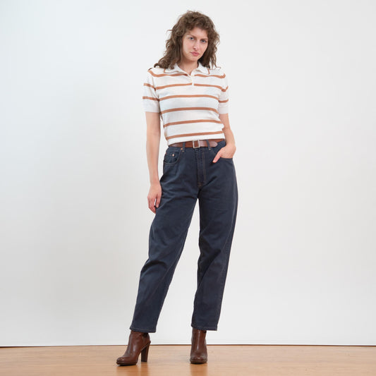 Vintage 90s Lucky Navy Blue Twill Pants – Size 31