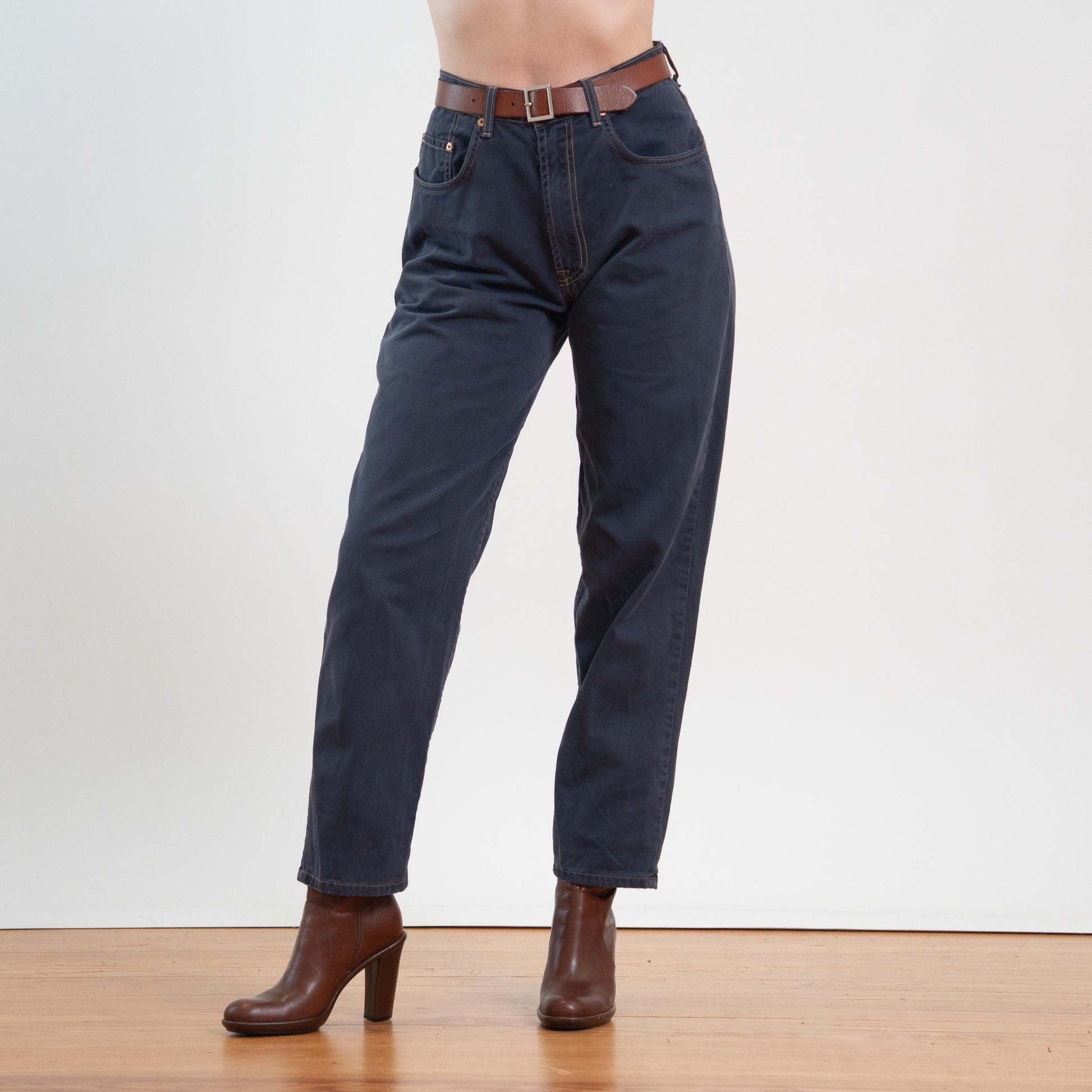 Vintage 90s Lucky Navy Blue Twill Pants – Size 31