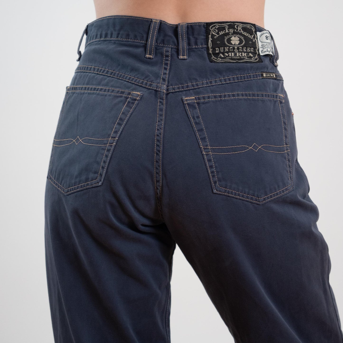 Vintage 90s Lucky Navy Blue Twill Pants – Size 31
