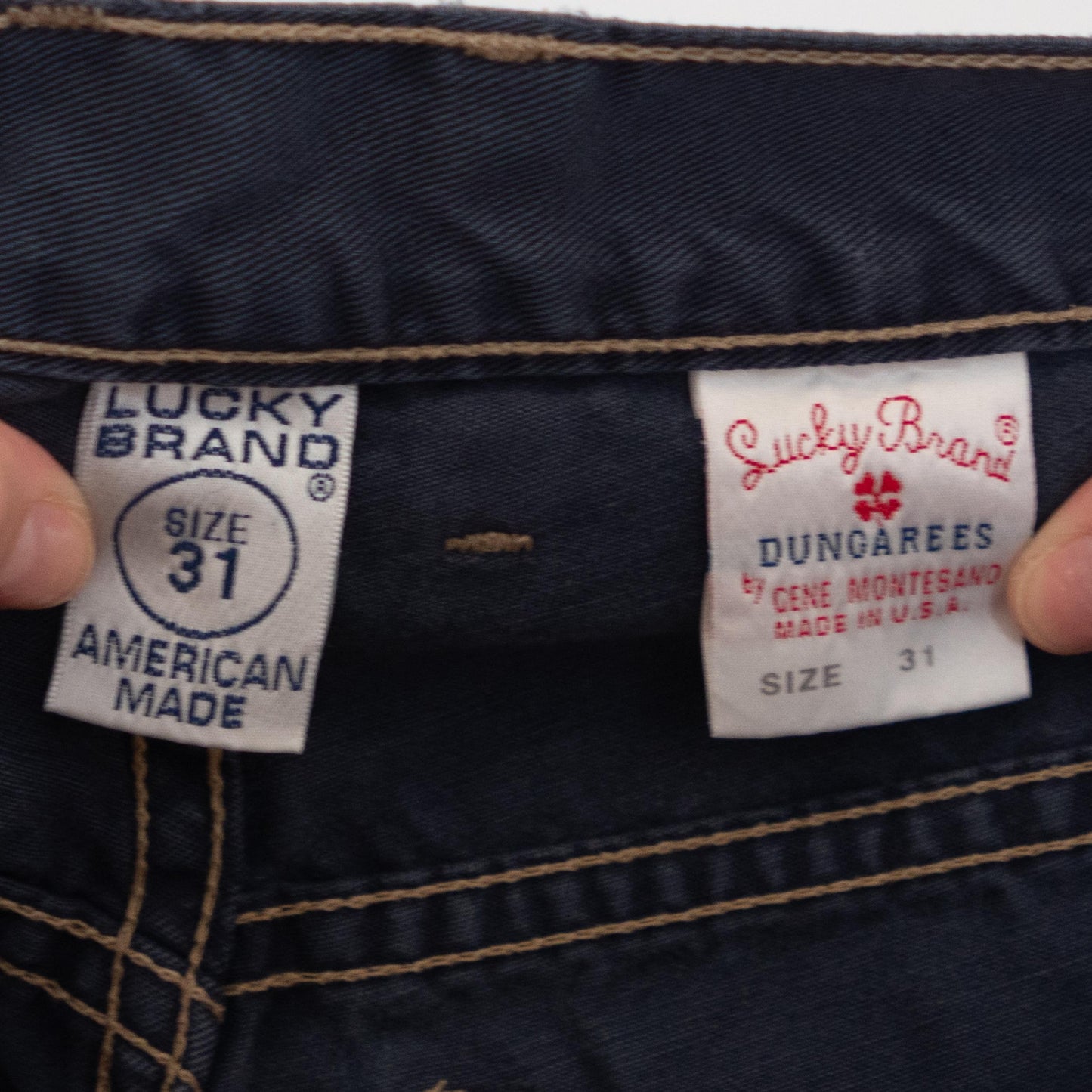 Vintage 90s Lucky Navy Blue Twill Pants – Size 31