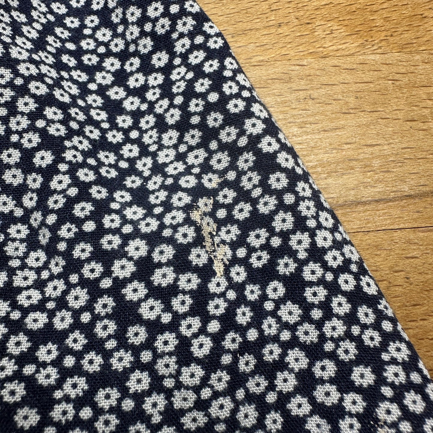 Vintage 90s Navy Blue & White Ditsy Floral Romper - Small to Medium