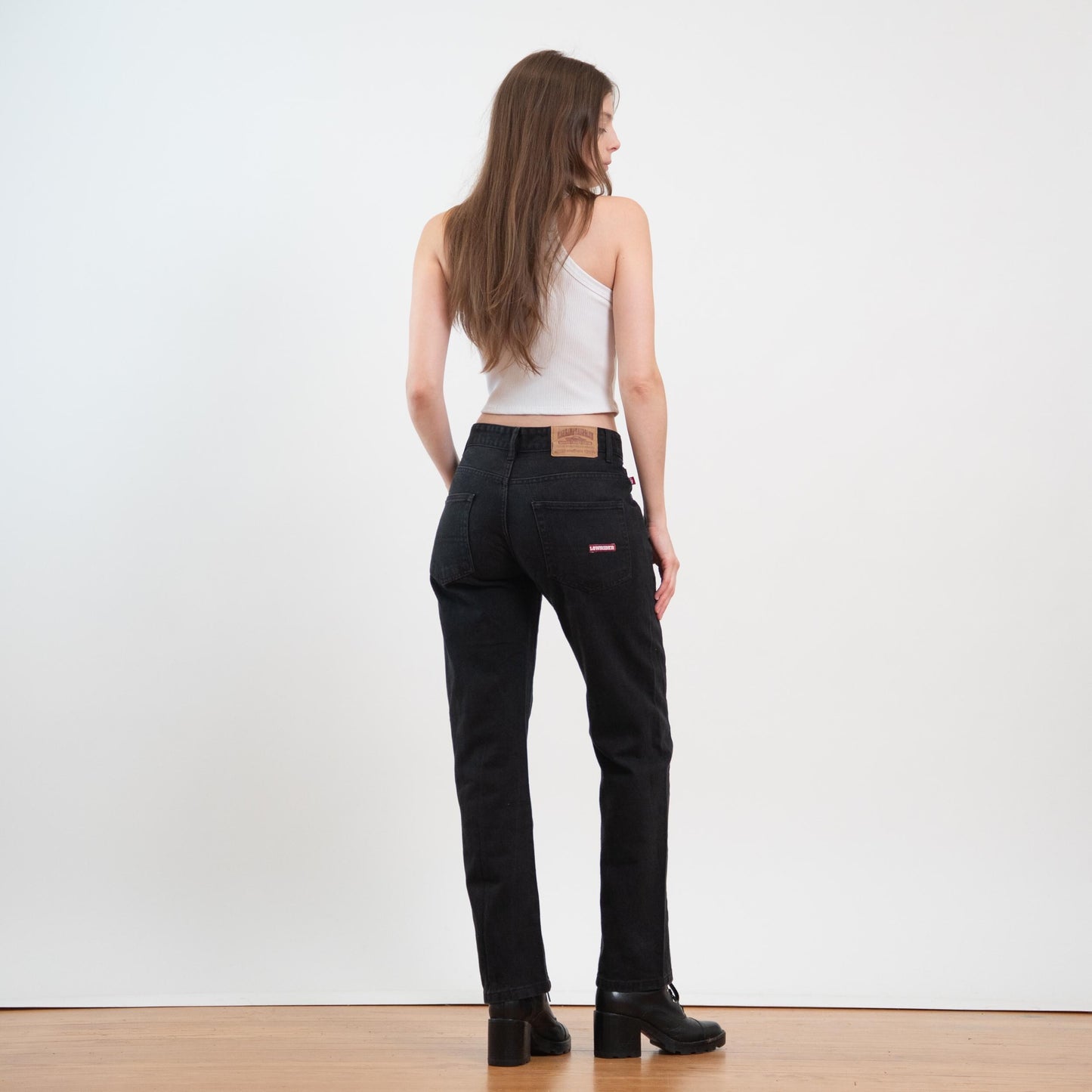 Vintage Y2K Black Mid Rise Straight Leg Jeans - 30x31