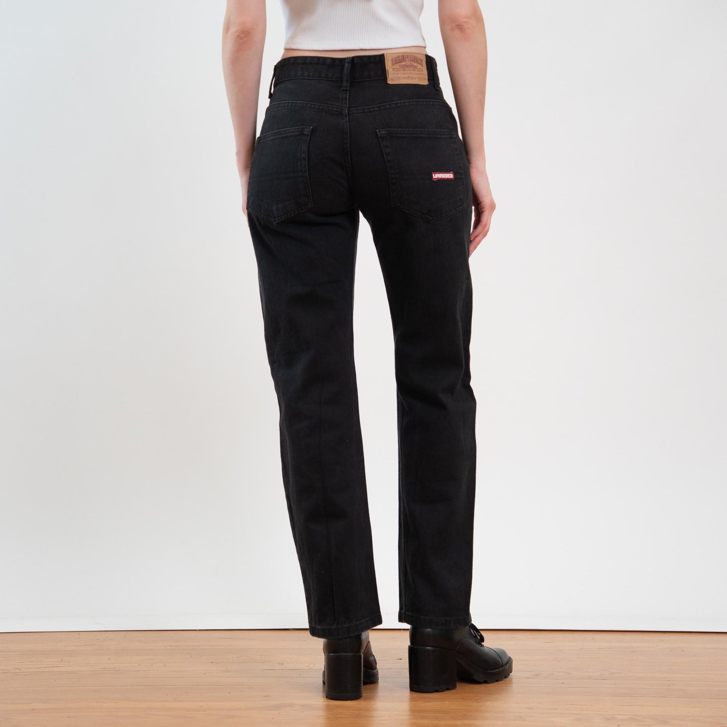 Vintage Y2K Black Mid Rise Straight Leg Jeans - 30x31