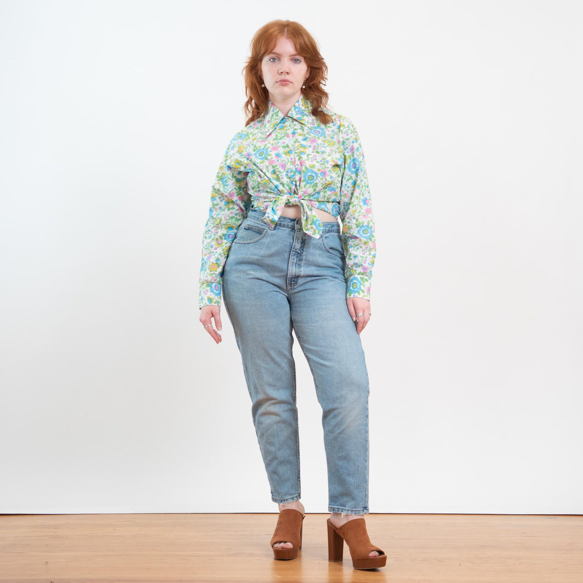 Vintage 90s Light Wash High Waisted Jeans - Large Short, 32" Waist