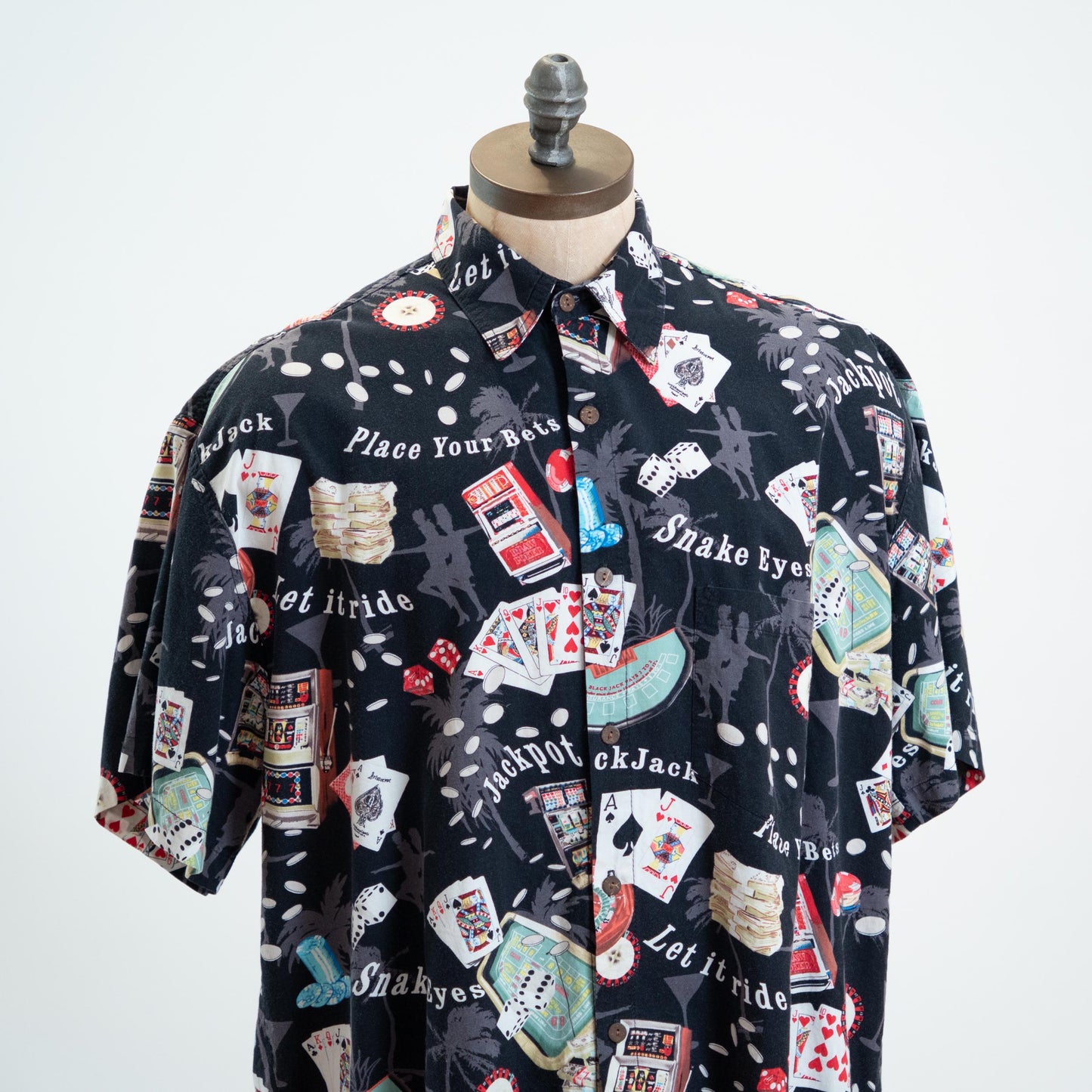 Vintage 90s Las Vegas Casino All Over Print Shirt - Extra Large