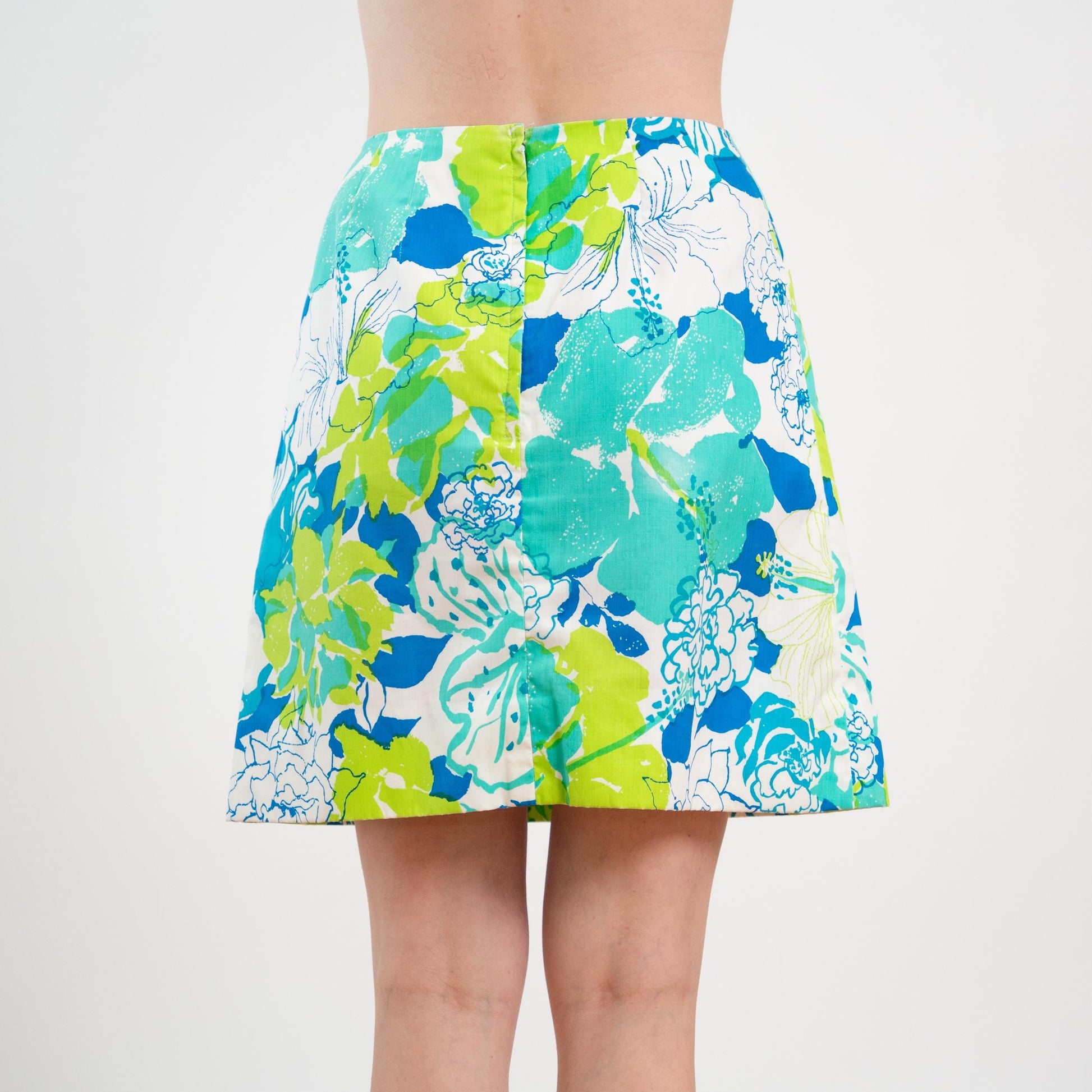 Vintage 70s Lilly Pulitzer Floral Mini Skirt - Small, 27" Waist