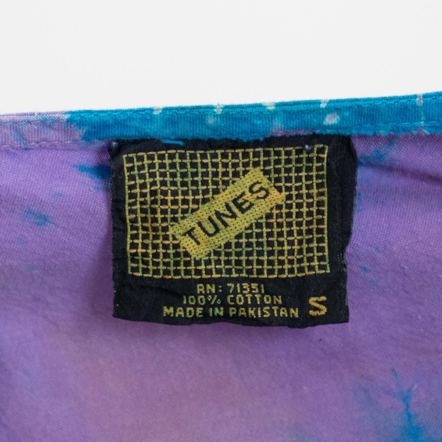 Vintage 80s Blue Tie Dye Crop Top - Small