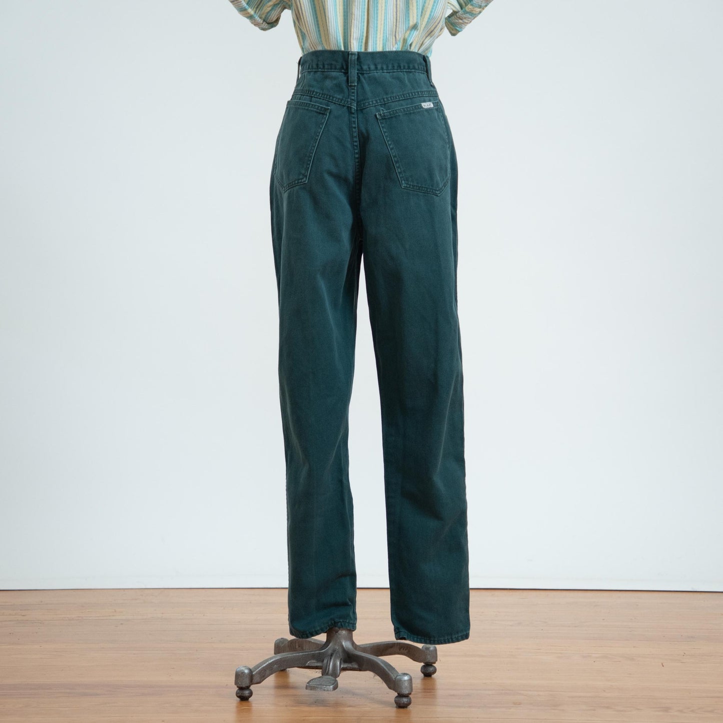 Vintage 90s Dark Green High Waisted Jeans - Medium, 29" Waist