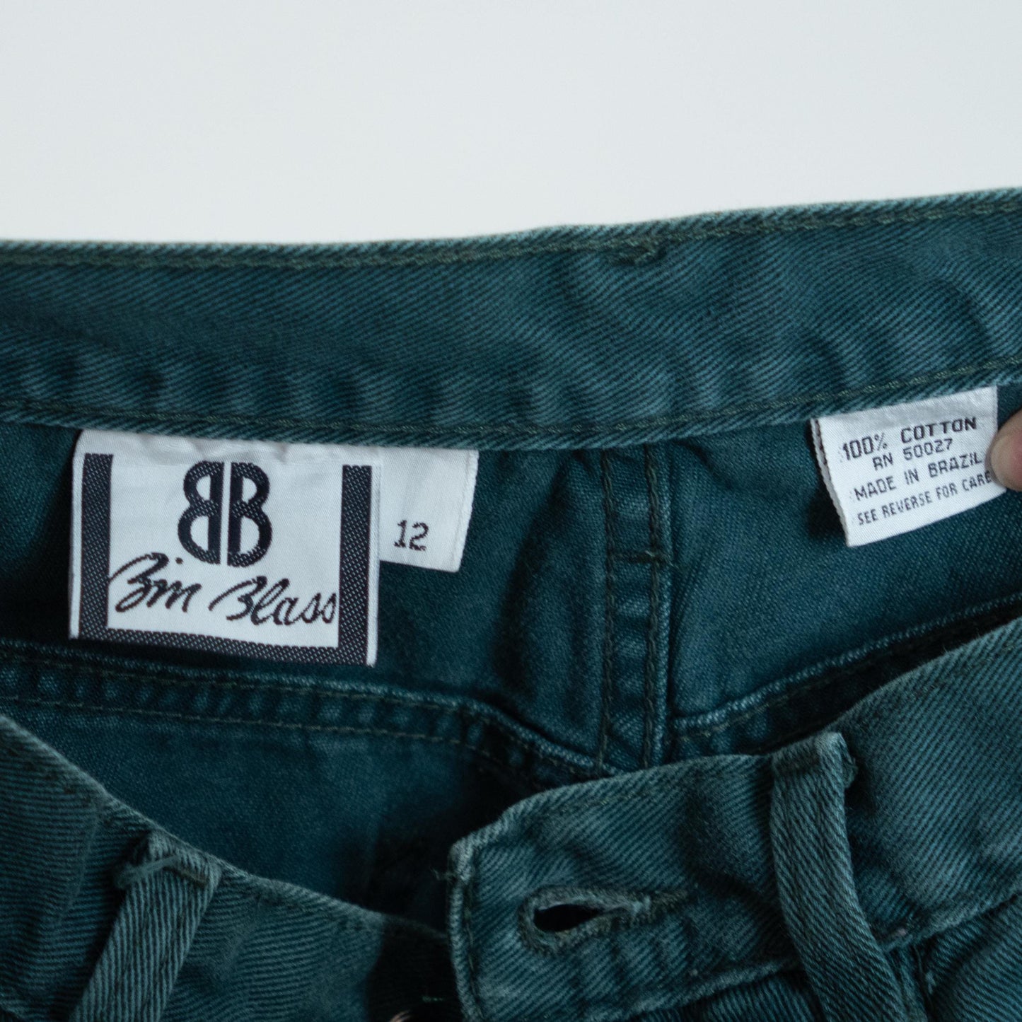 Vintage 90s Dark Green High Waisted Jeans - Medium, 29" Waist