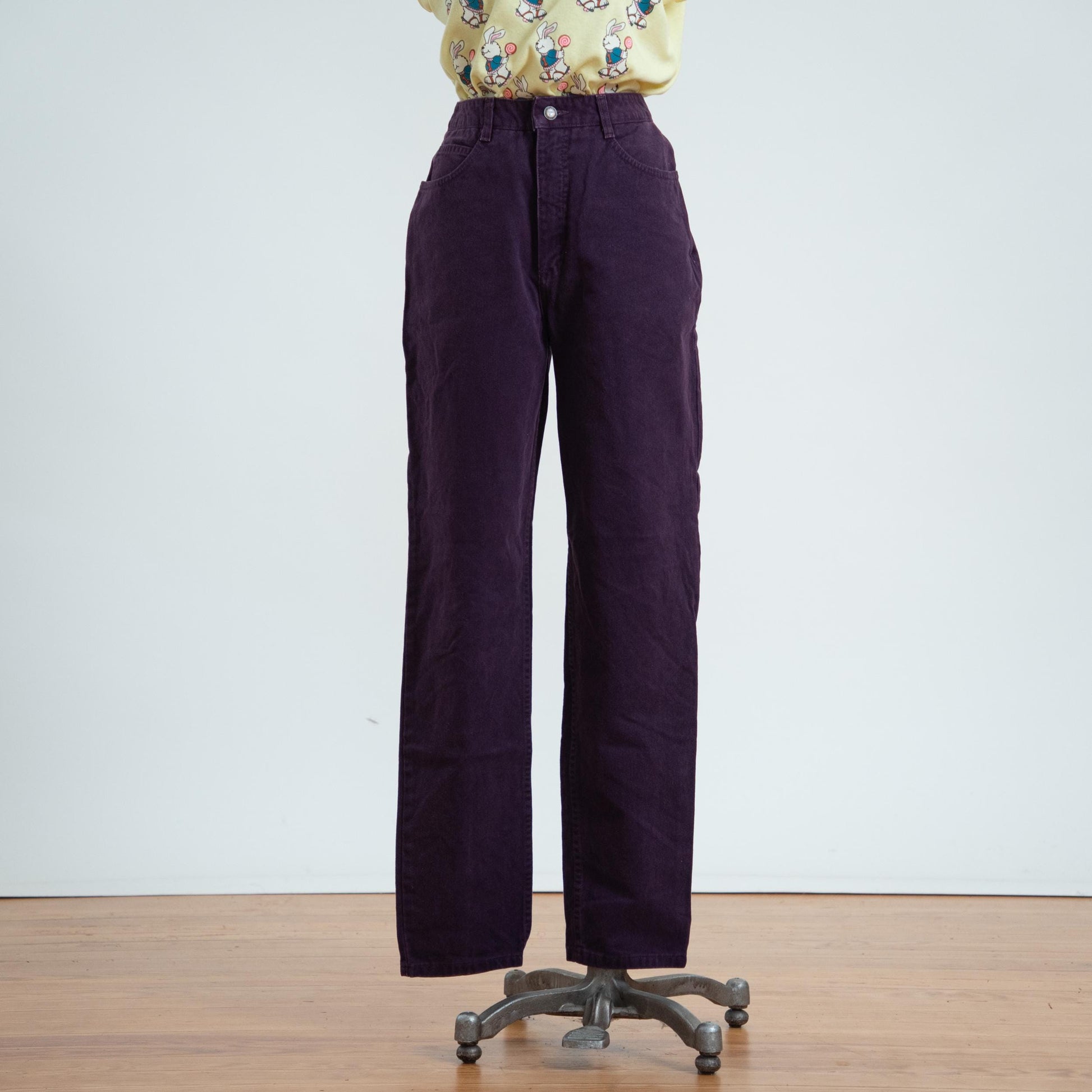 Vintage 90s Plum Purple High Waisted Jeans - Small, 26" Waist