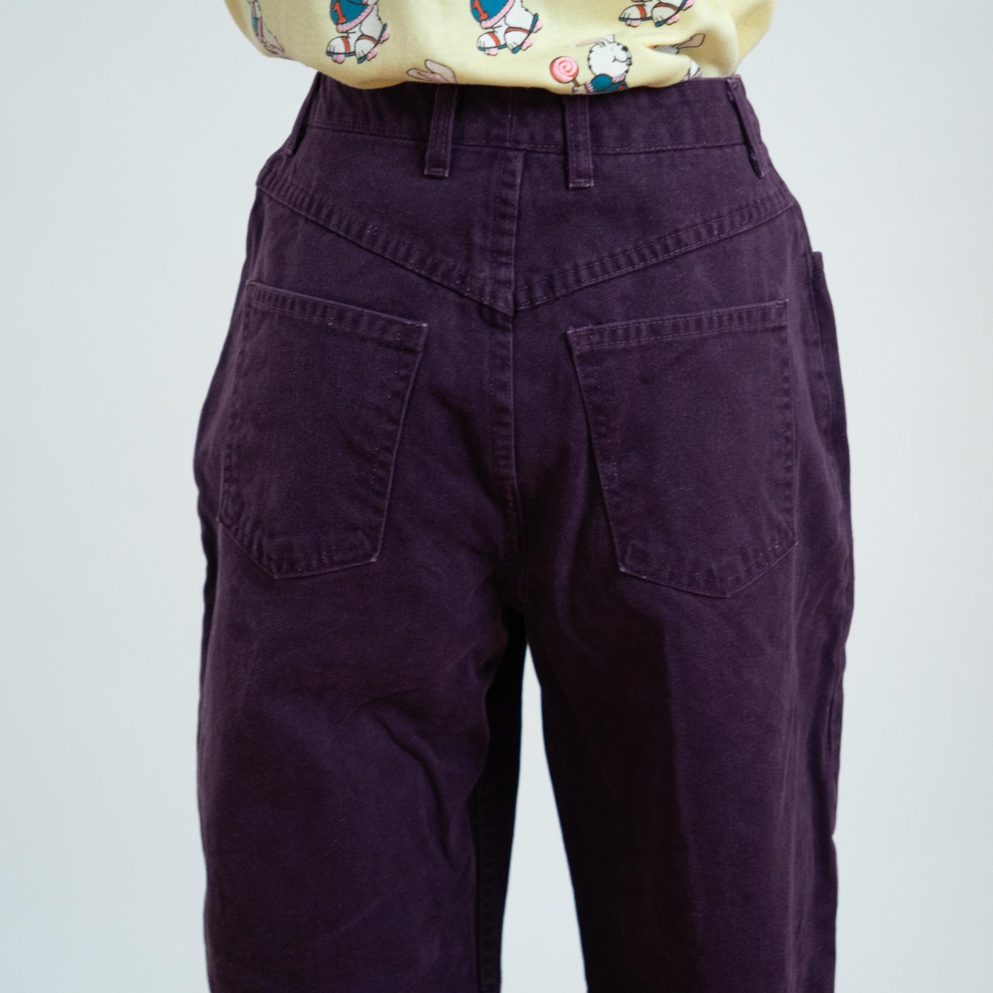 Vintage 90s Plum Purple High Waisted Jeans - Small, 26" Waist