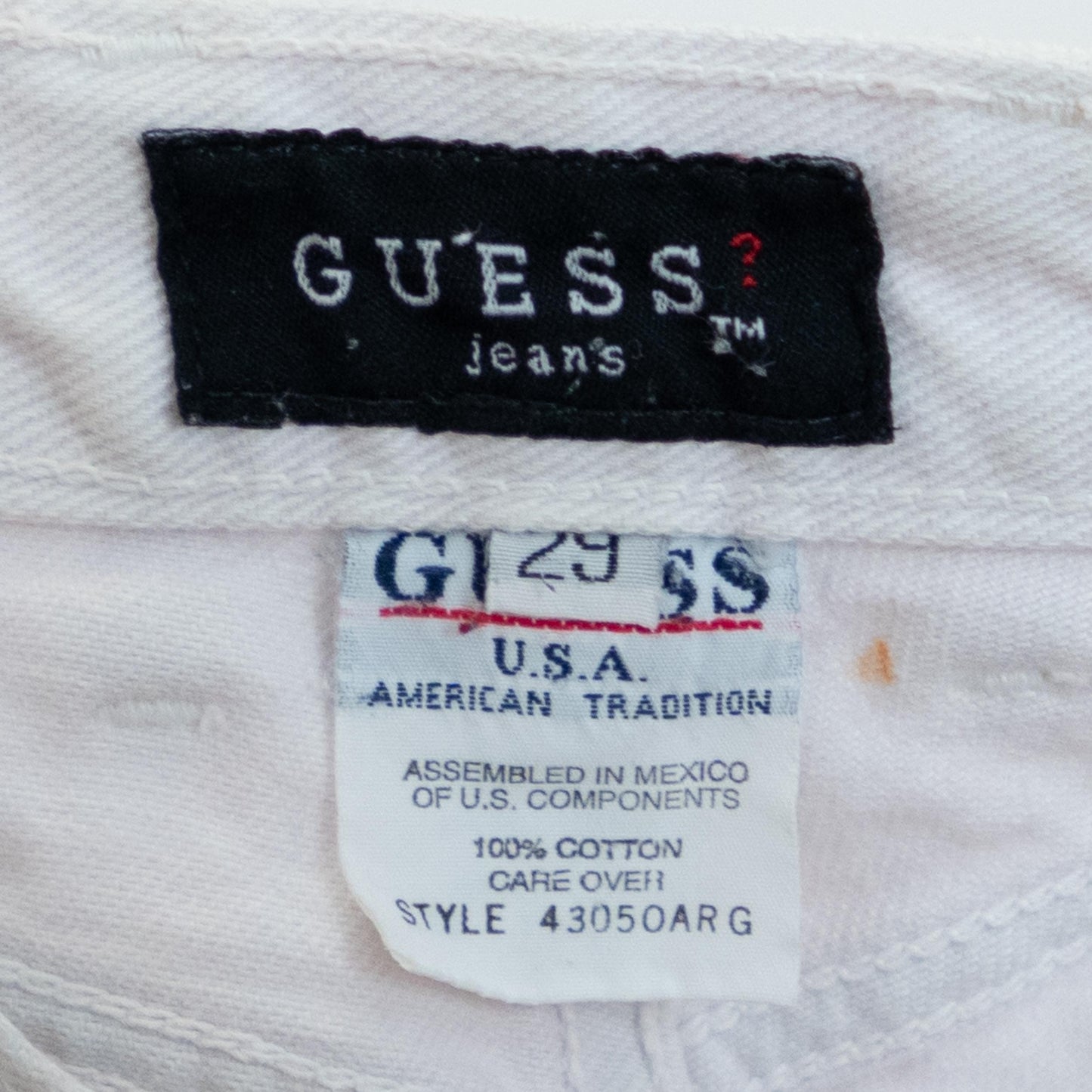 Vintage Guess White High Waisted Jeans - Medium, 28" Waist