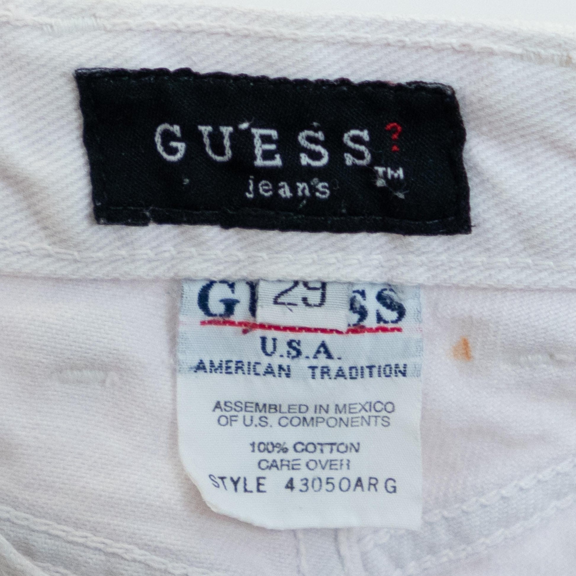 Vintage Guess White High Waisted Jeans - Medium, 28" Waist