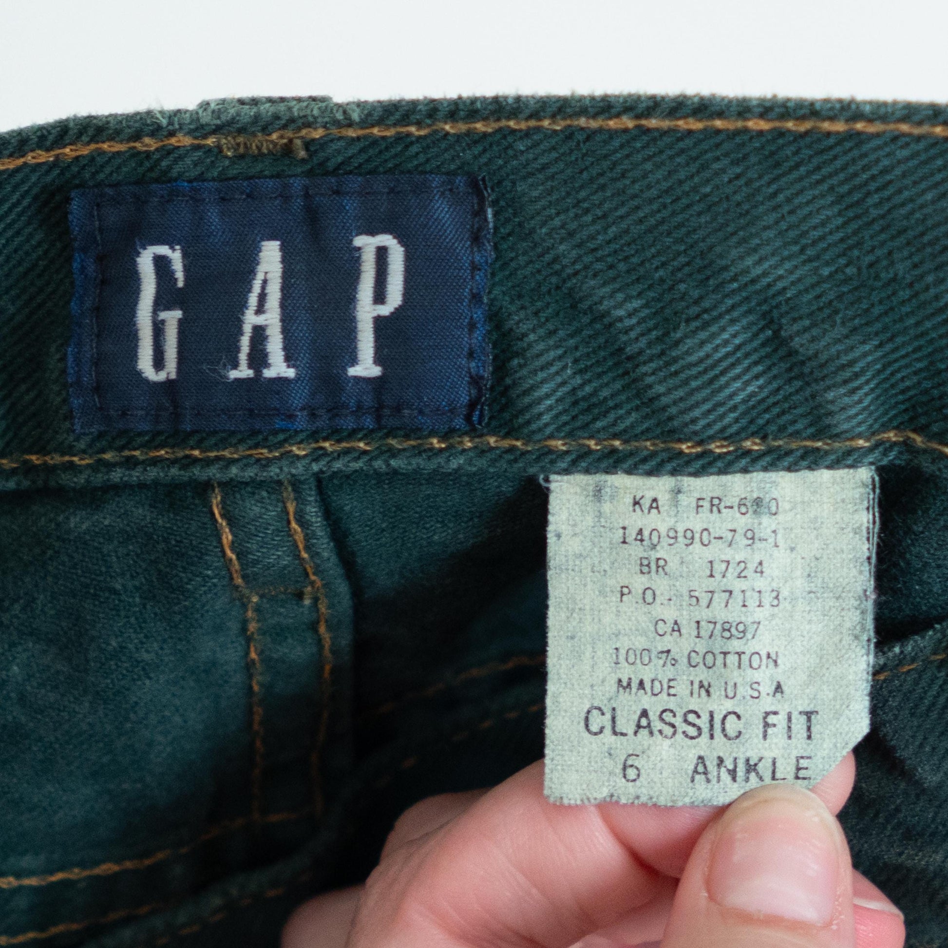 Vintage 90s Gap Green Overdyed Jeans - Small, 27" Waist