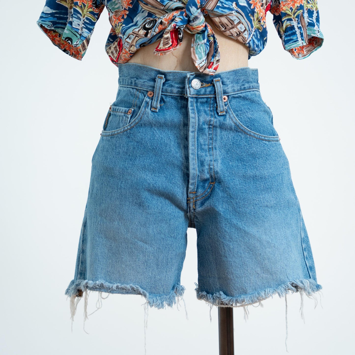 Vintage 90s Cut Off Jean Shorts - Small, 26" Waist