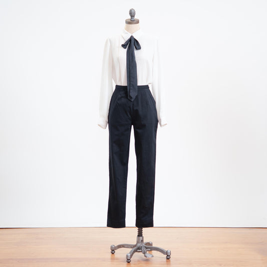 Vintage 90s Black Cigarette Pants - Small, 26" Waist