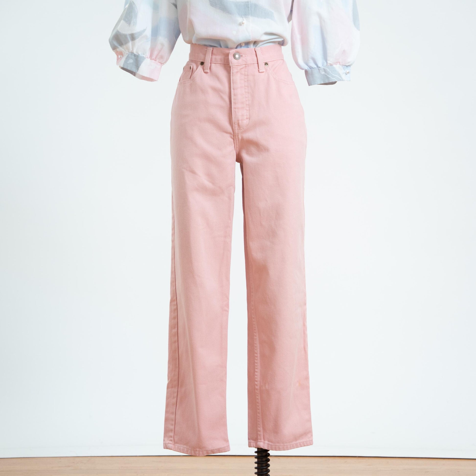 Vintage 90s Baby Pink High Waisted Jeans - Medium, 29" Waist