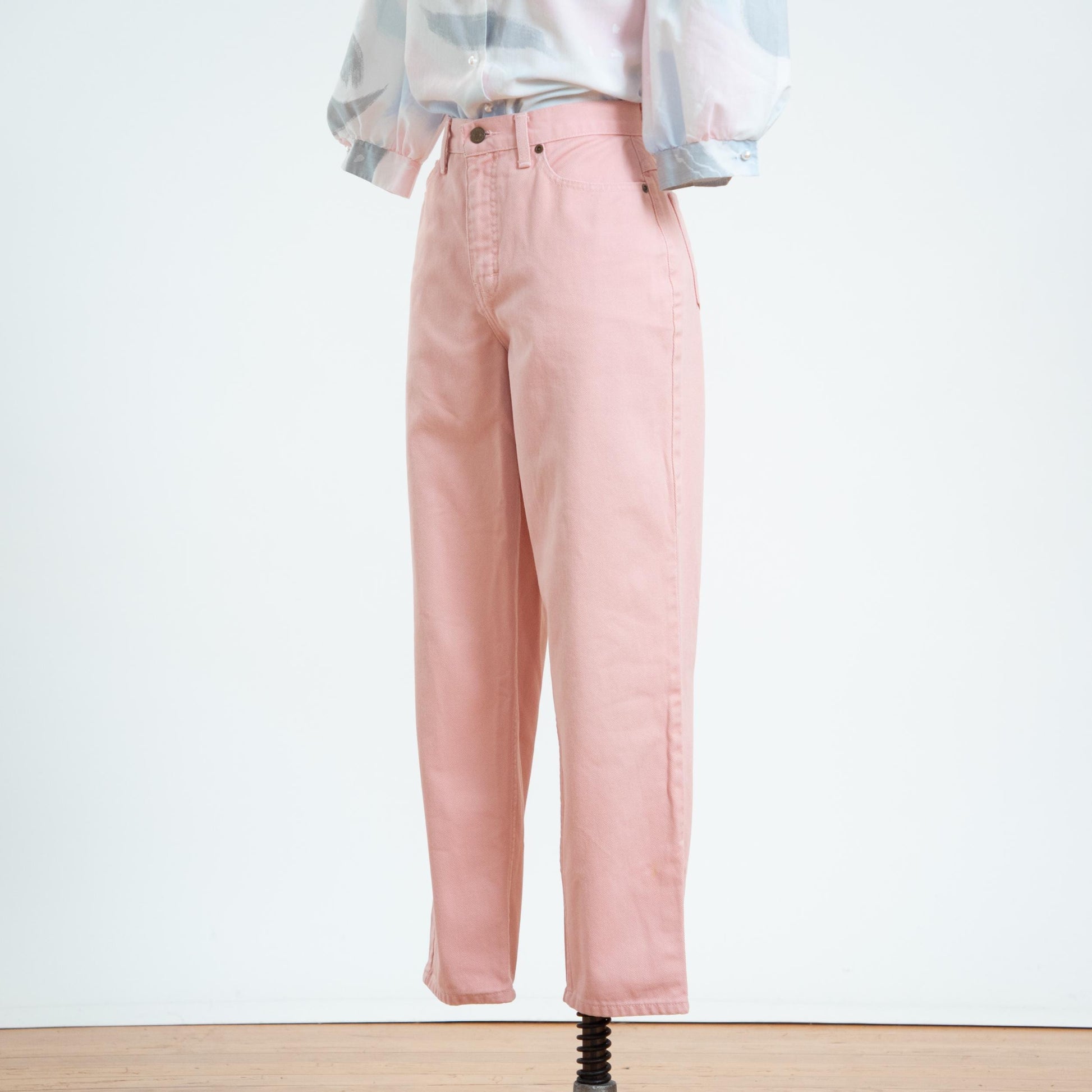 Vintage 90s Baby Pink High Waisted Jeans - Medium, 29" Waist