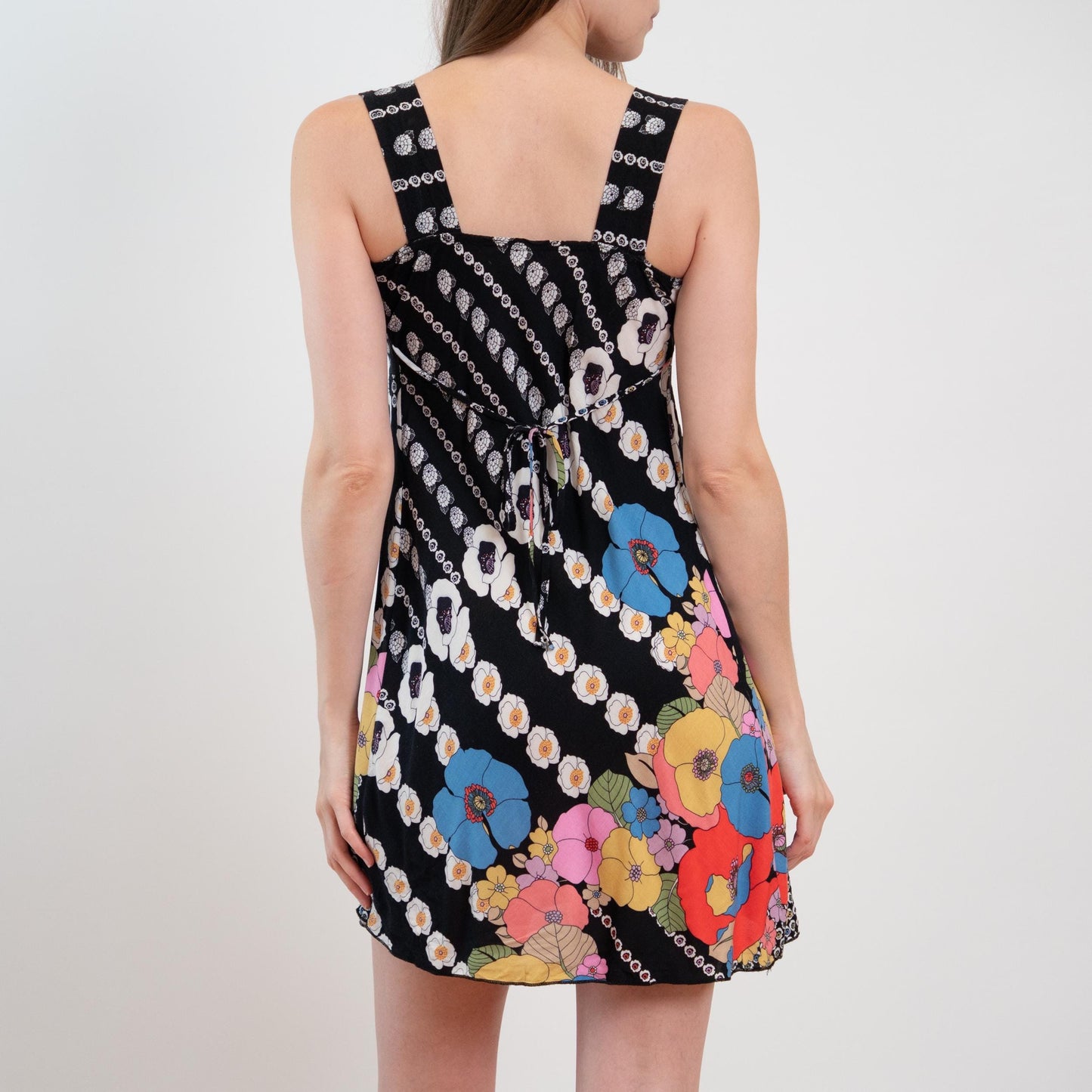 Vintage Y2K Poppy Floral Babydoll Dress - Small