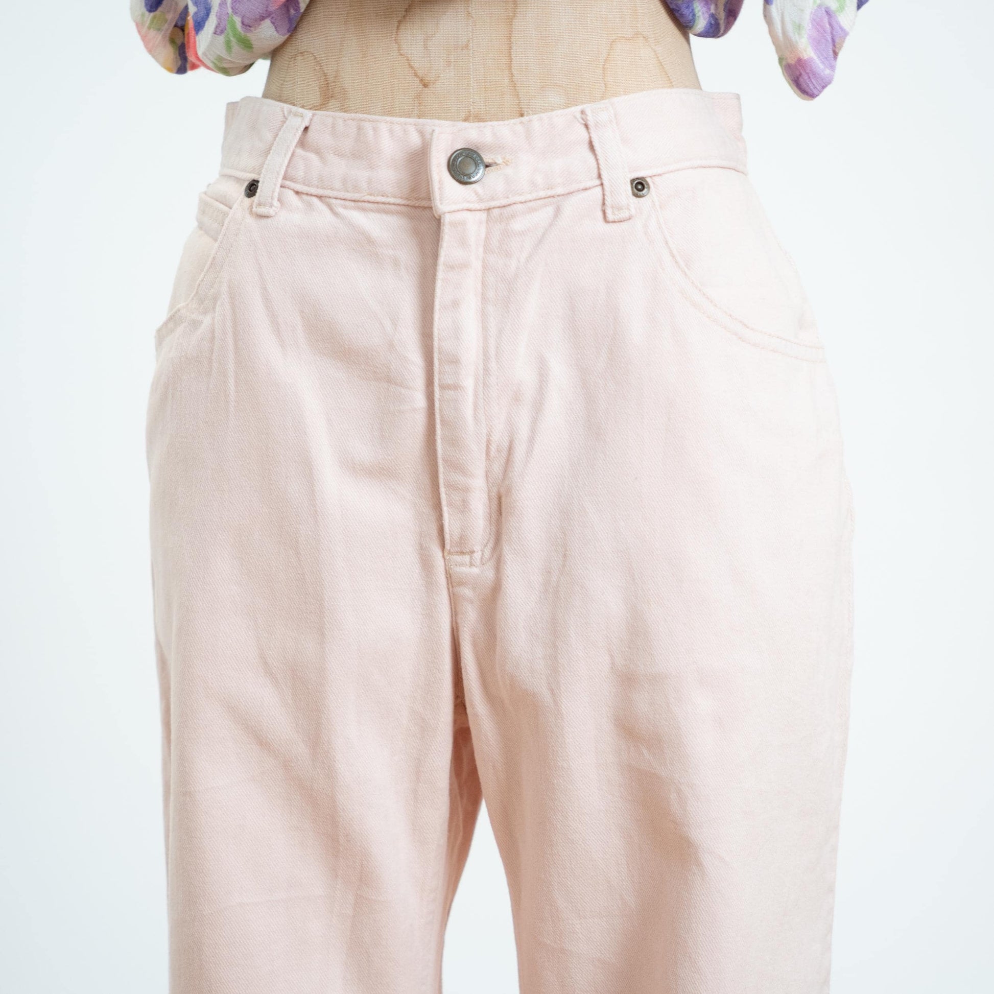 Vintage 90s Light Pink High Waisted Jeans - Petite Medium, 28" Waist