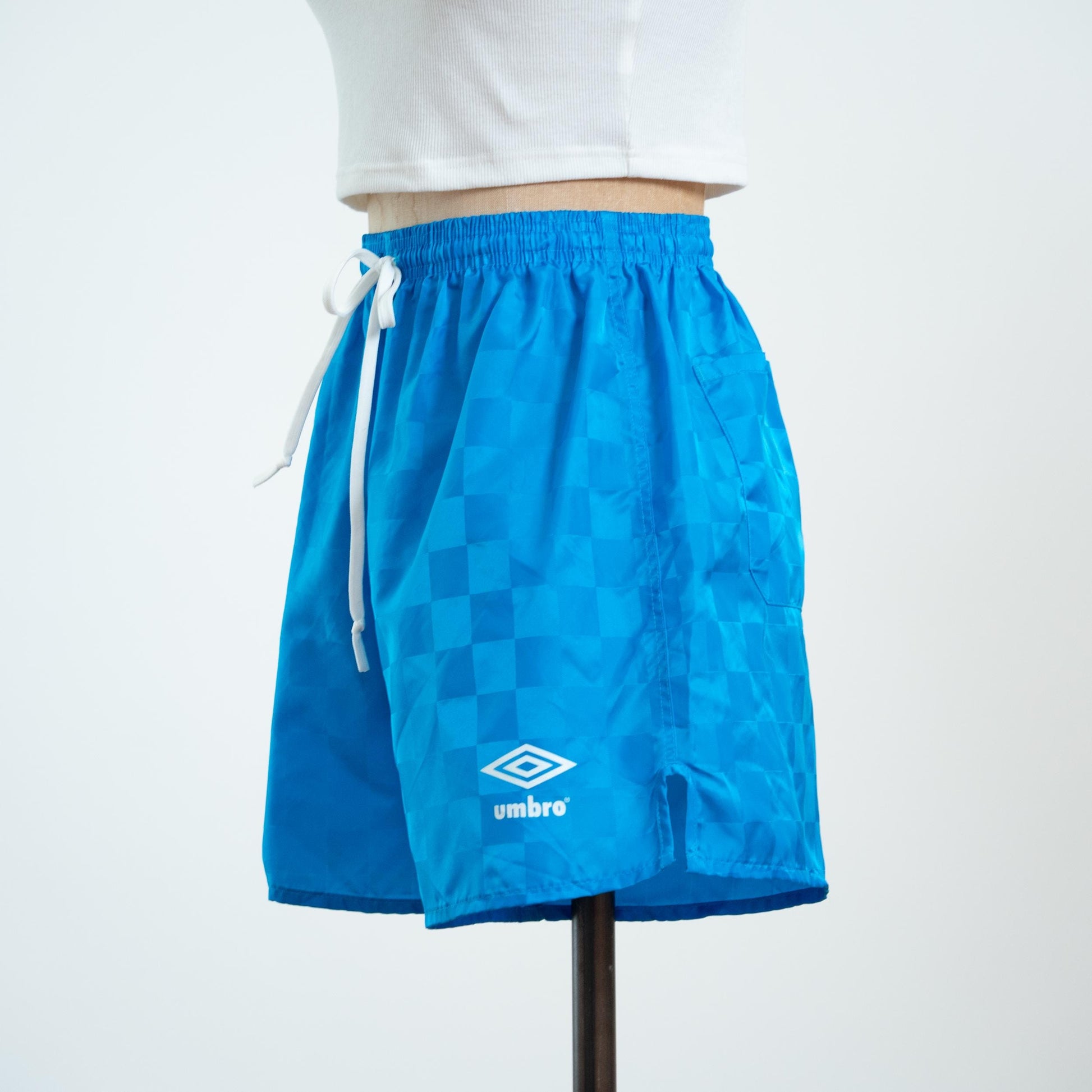 Vintage 90s Umbro Blue Soccer Shorts - Small