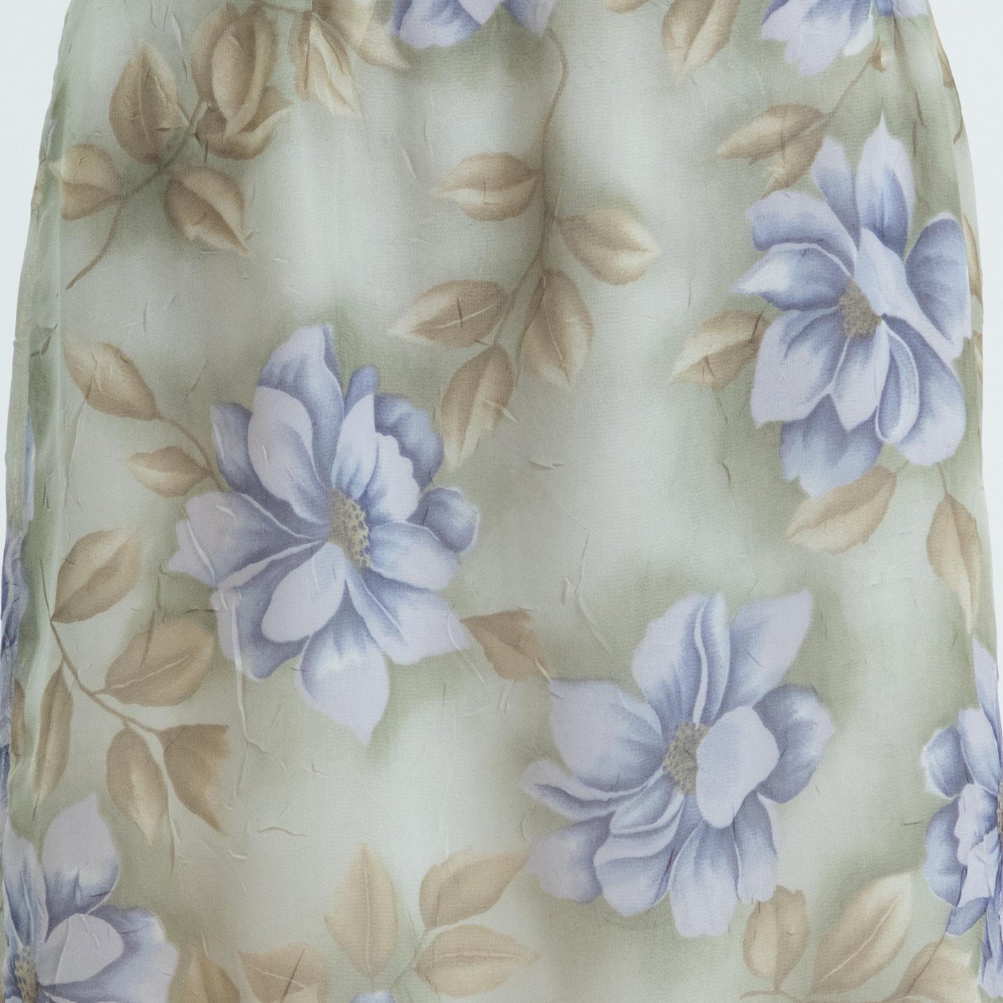 Vintage 90s Magnolia Floral Print Ruffle Hem Skirt - Medium