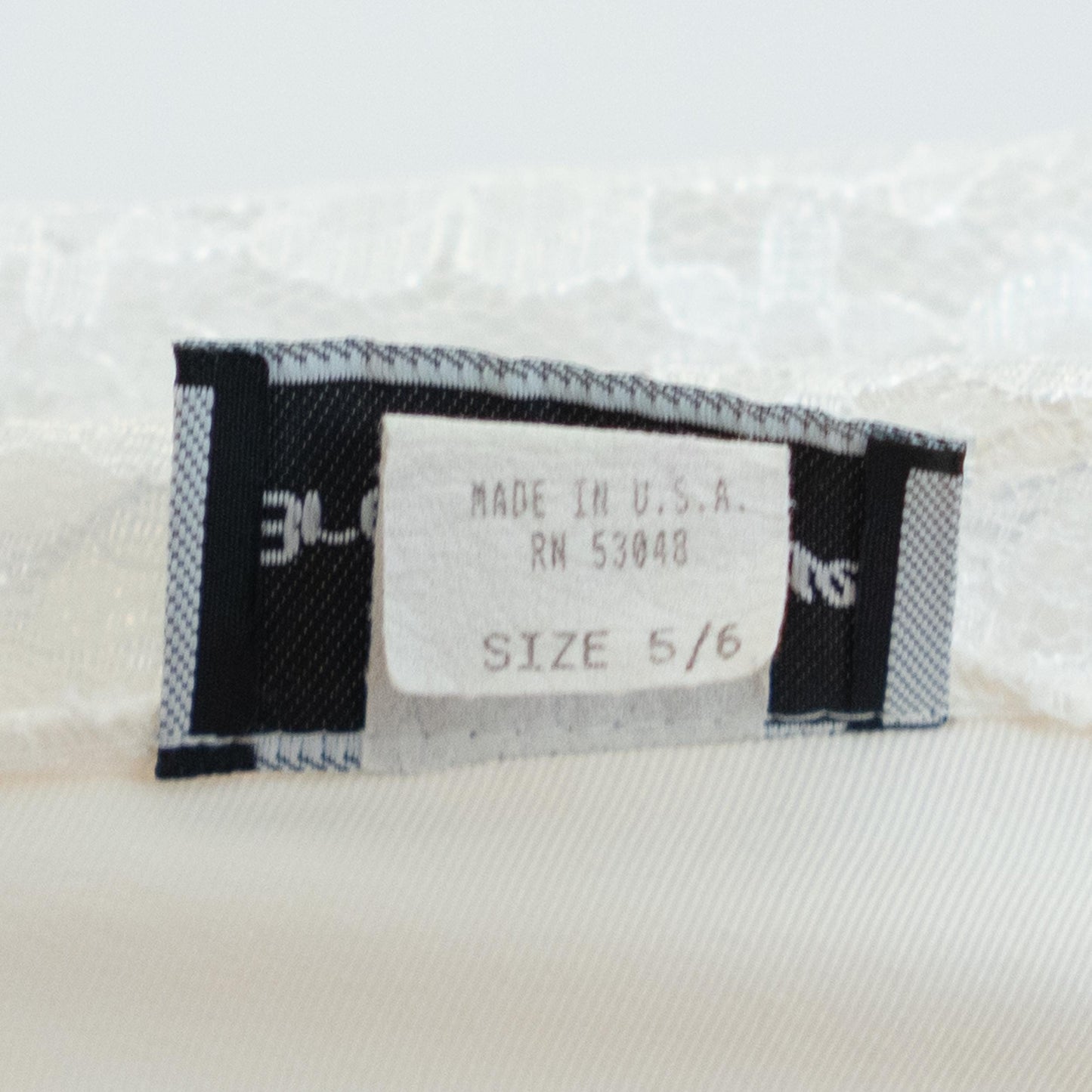 Vintage 80s Ivory Lace Panel High-Low Hem Blouse - Small