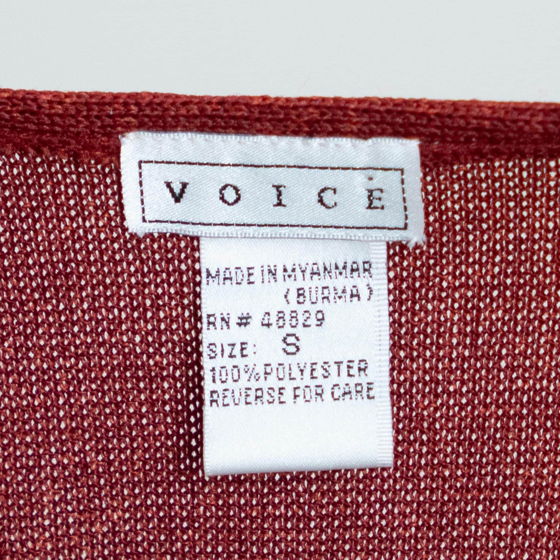Vintage 90s Oxblood Red Knit 3/4 Sleeve Top - XS to Small