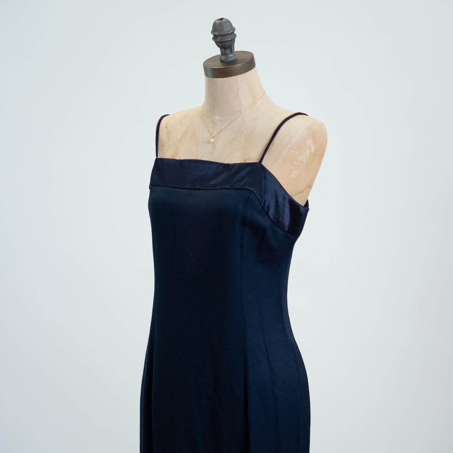 Vintage 90s Midnight Blue Cocktail Dress - Medium