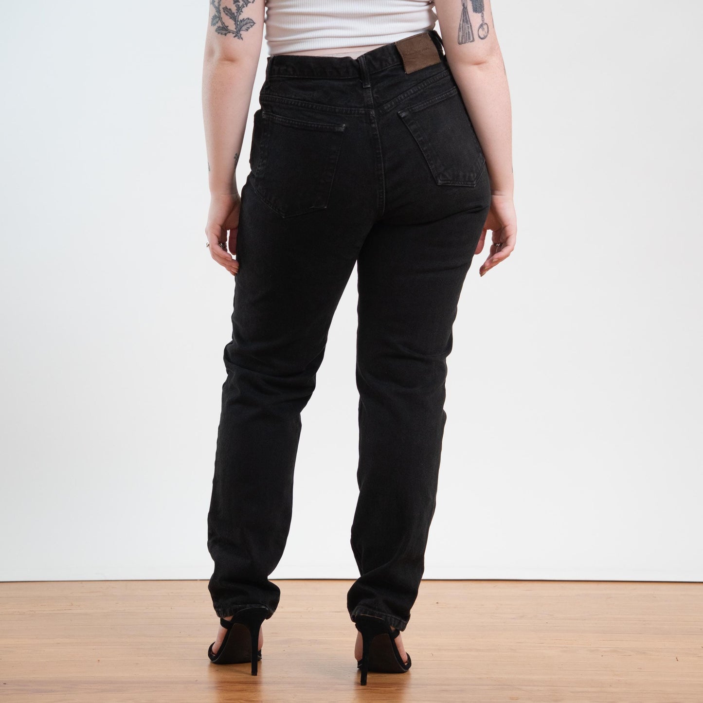 Vintage Y2K Calvin Klein Black High Waisted Jeans - Size 12, 32" Waist