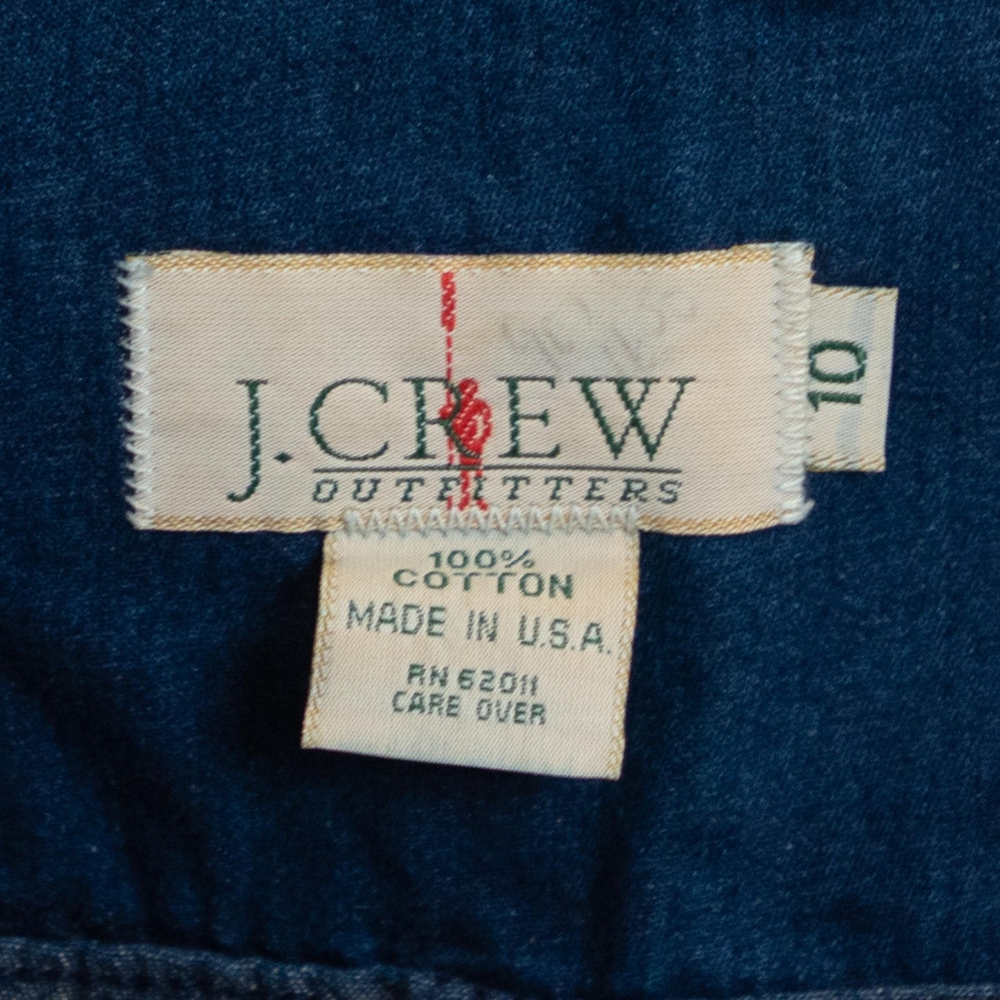 Vintage 90s J. Crew Dark Wash Chambray Maxi Shirtdress - Medium