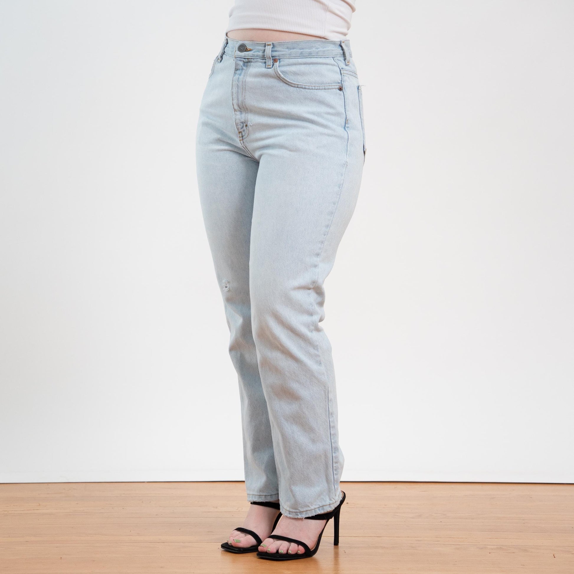 Vintage 90s Y2K Calvin Klein Light Wash High Waisted Jeans - Size 12, 32" Waist