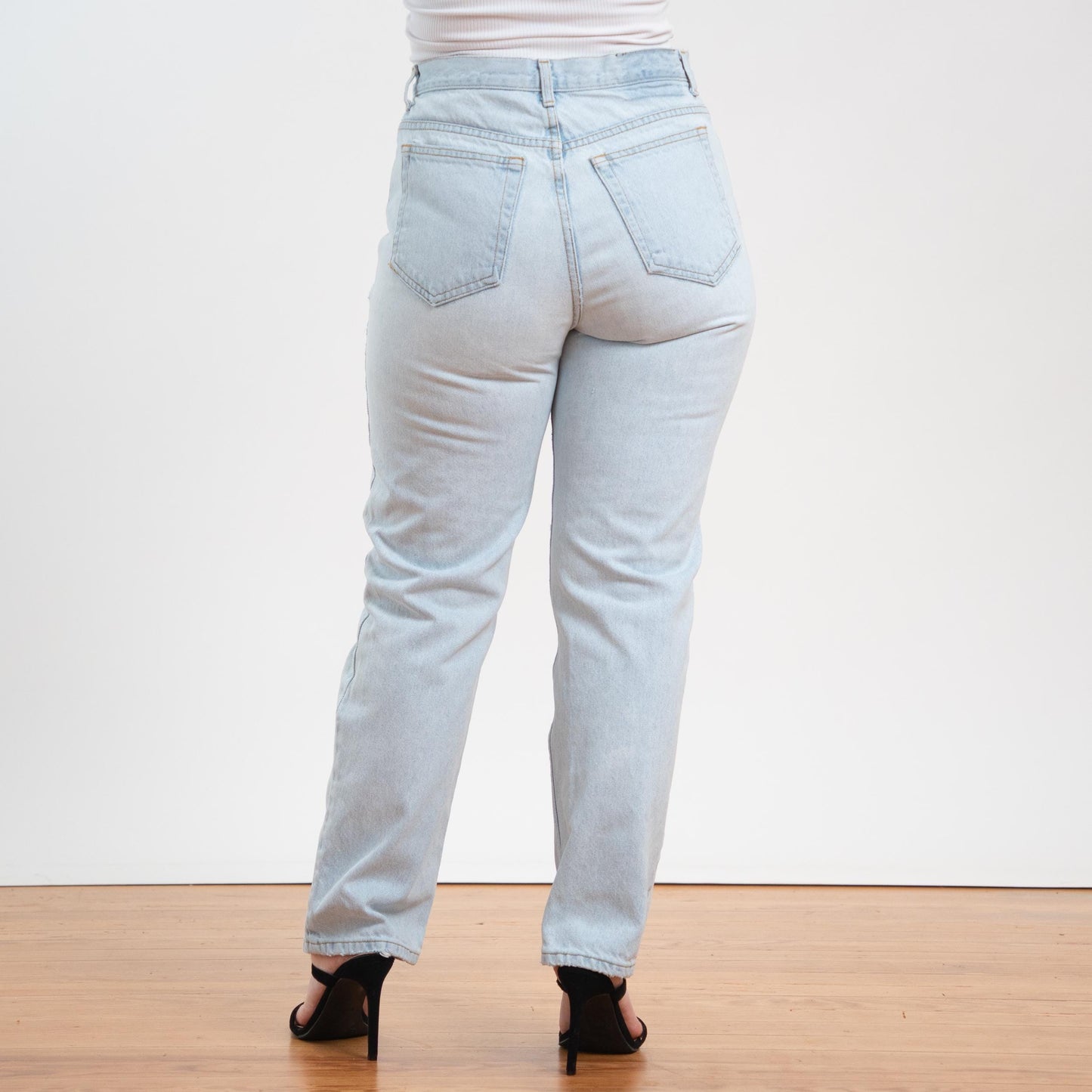 Vintage 90s Y2K Calvin Klein Light Wash High Waisted Jeans - Size 12, 32" Waist