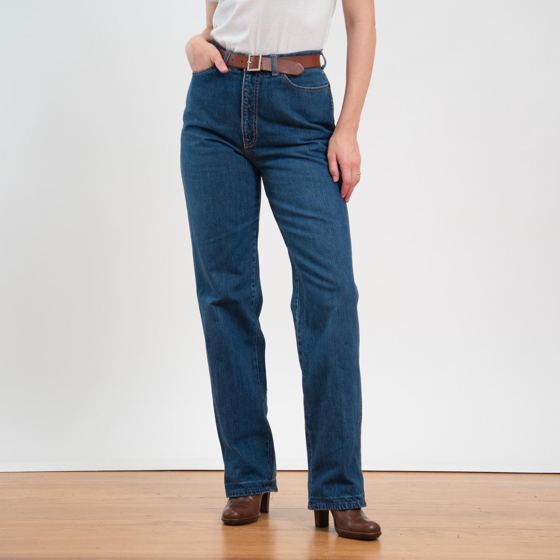 Vintage 70s 80s Calvin Klein Dark Wash Straight Leg Jeans - Medium, 29" Waist