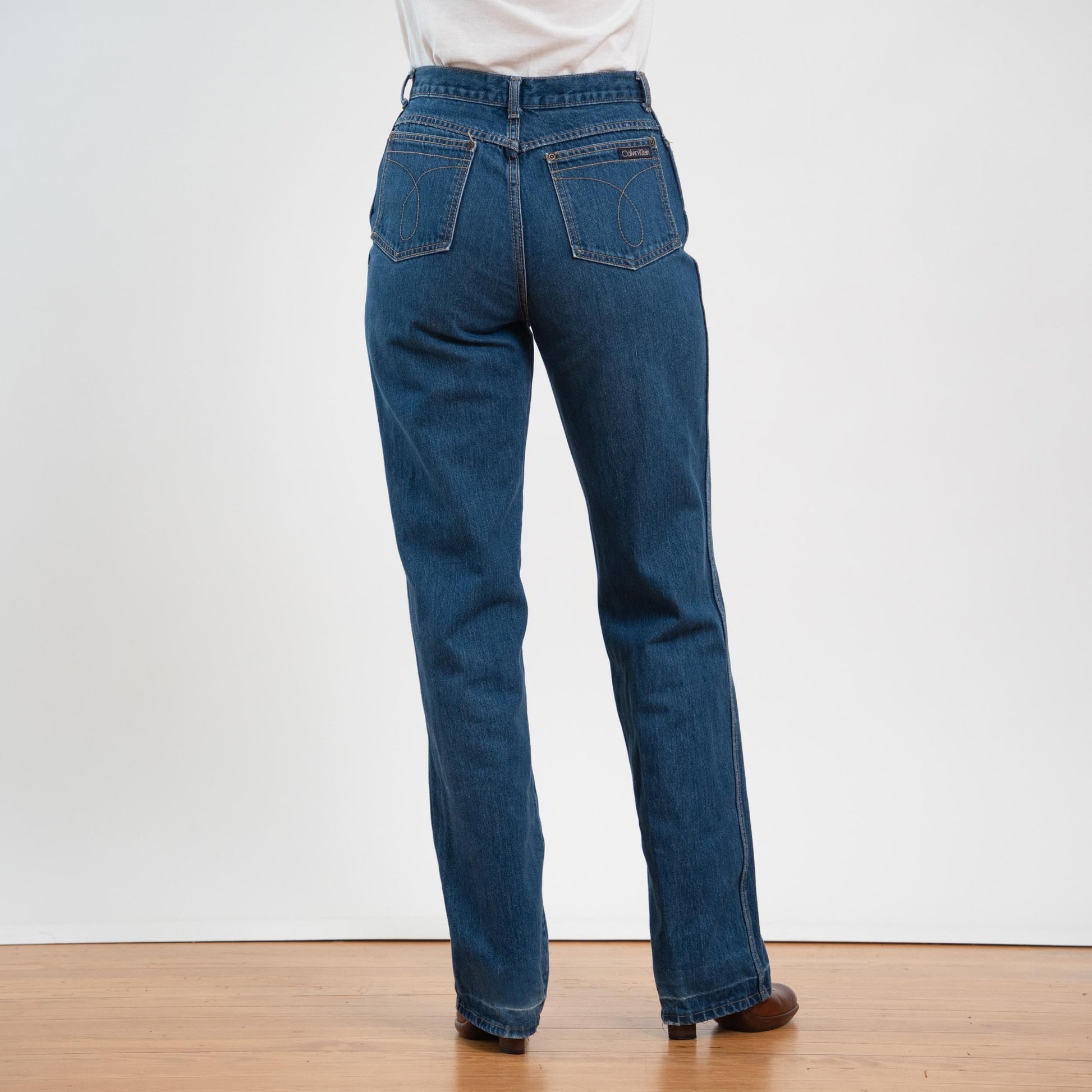 Vintage 70s 80s Calvin Klein Dark Wash Straight Leg Jeans - Medium, 29" Waist