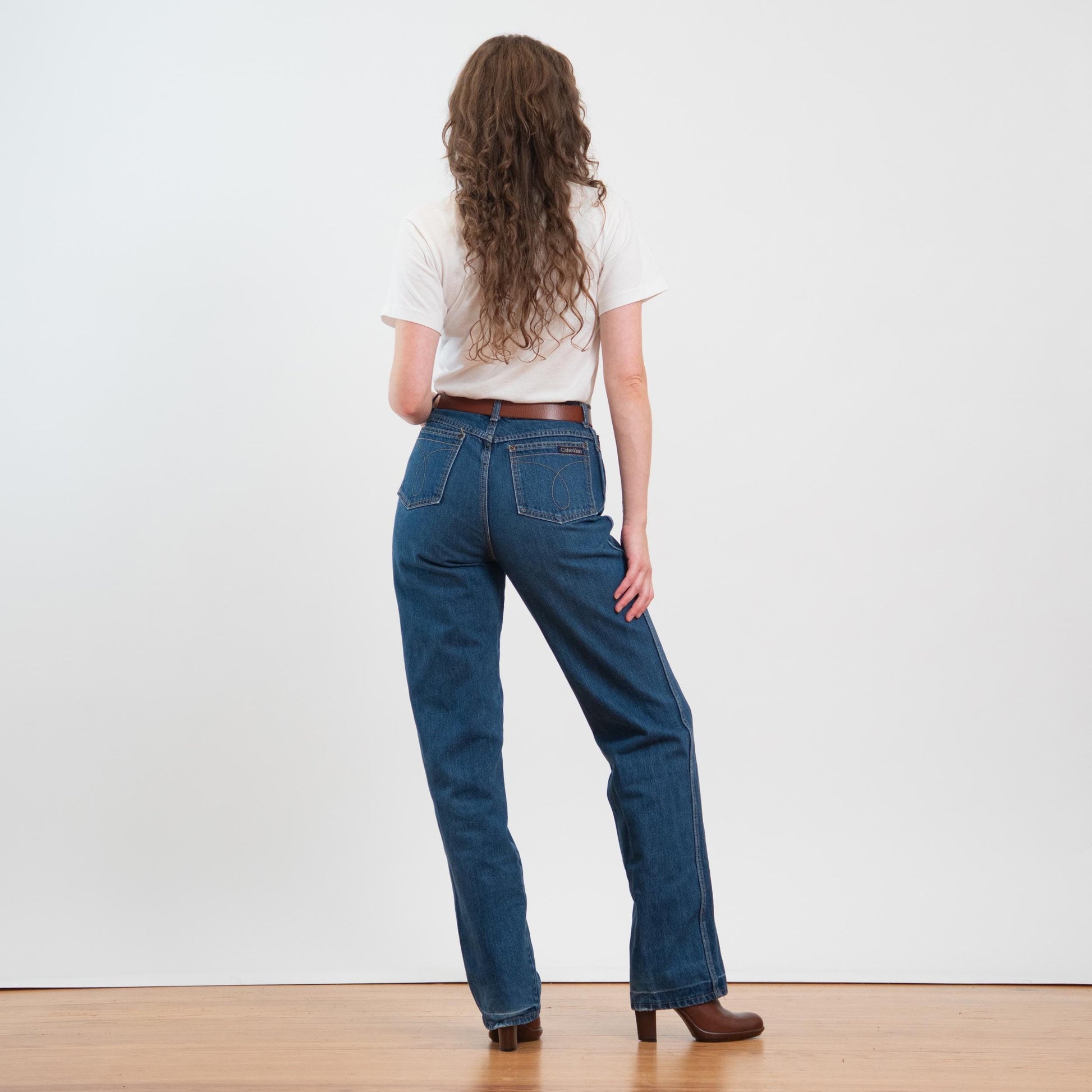 Vintage 70s 80s Calvin Klein Dark Wash Straight Leg Jeans - Medium, 29" Waist