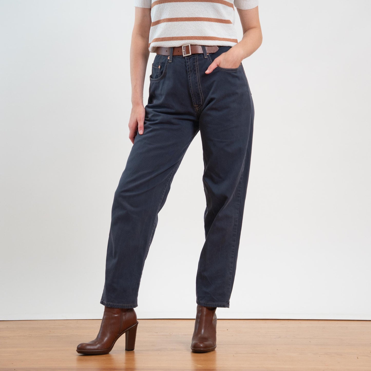 Vintage 90s Lucky Navy Blue Twill Pants – Size 31