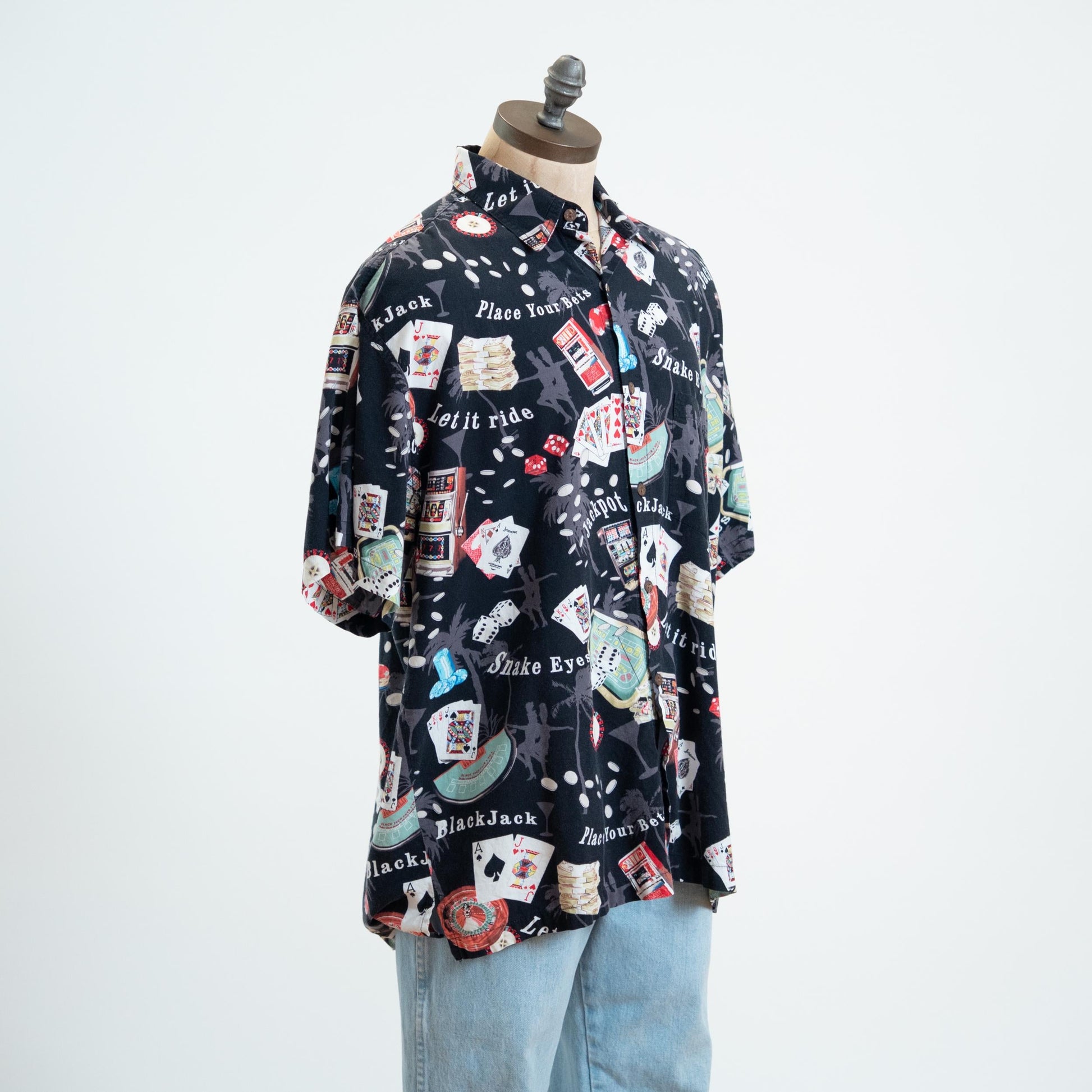 Vintage 90s Las Vegas Casino All Over Print Shirt - Extra Large