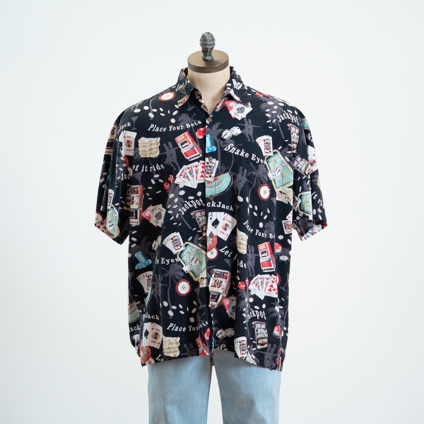 Vintage 90s Las Vegas Casino All Over Print Shirt - Extra Large