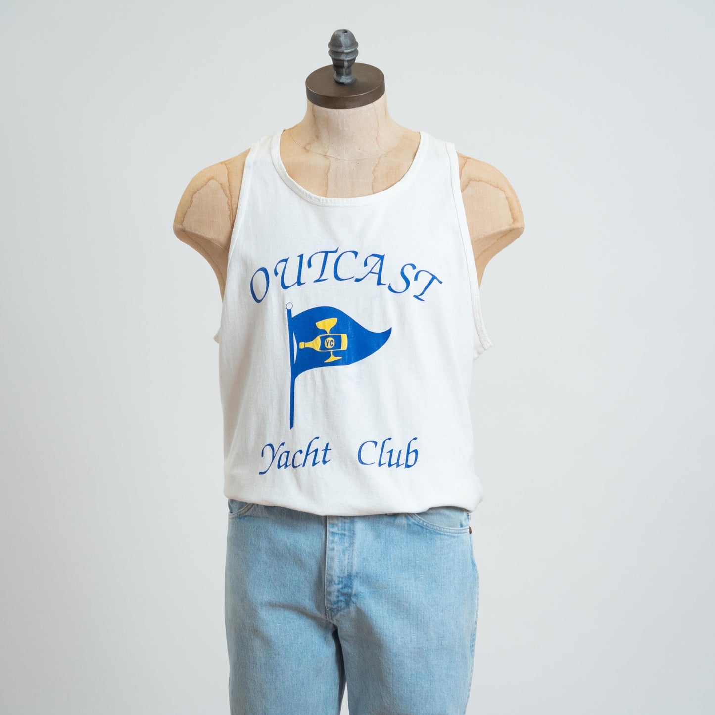 Vintage 90s Outcast Yacht Club Distressed Tank Top - Extra Large